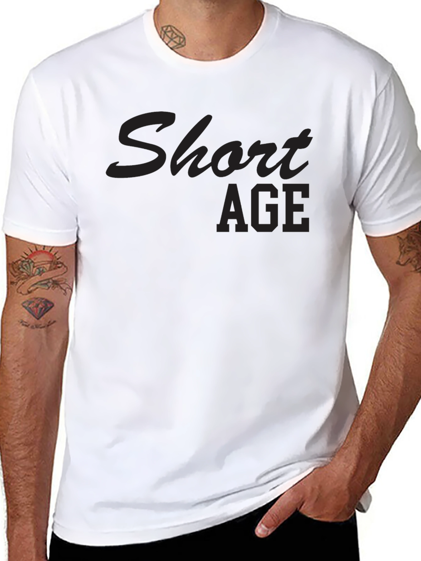 Short Age Black T-Shirt
