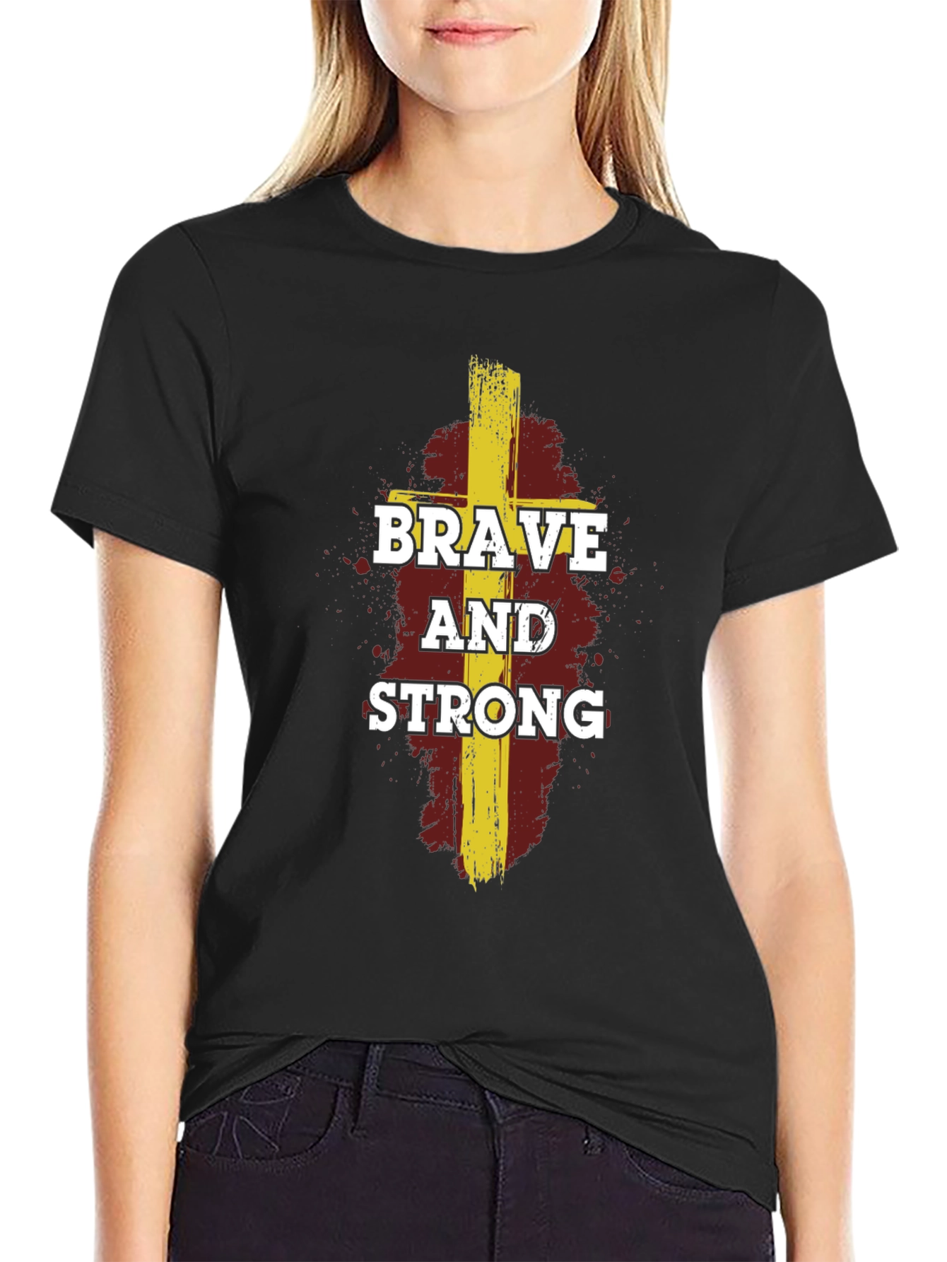 Brave and Strong Graphic Tee - Christian Inspired Design