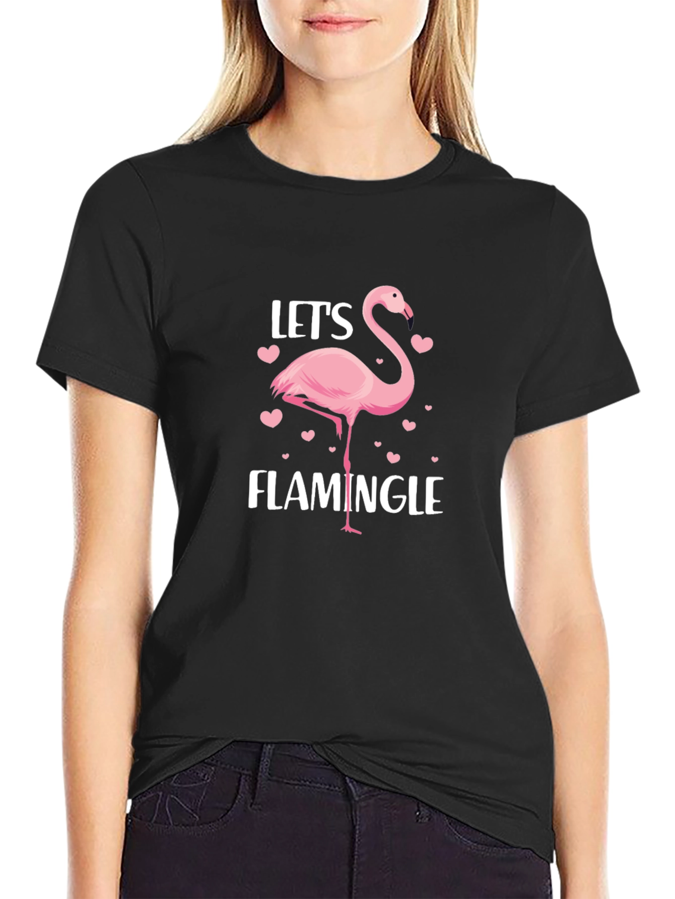 Lets Flamingle T-Shirt -  Pink Flamingo Design
