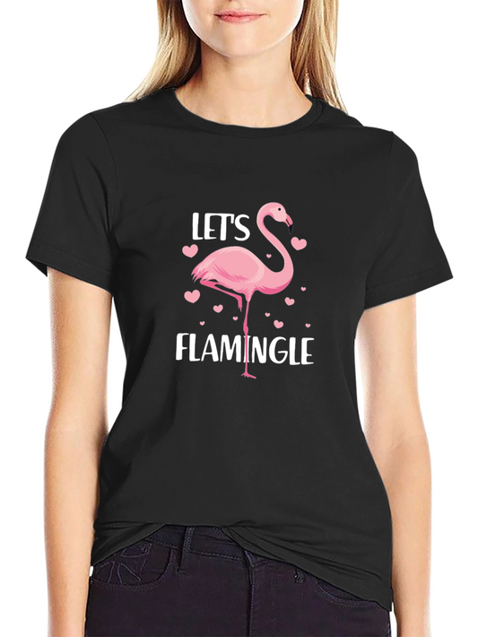 Lets Flamingle T-Shirt -  Pink Flamingo Design