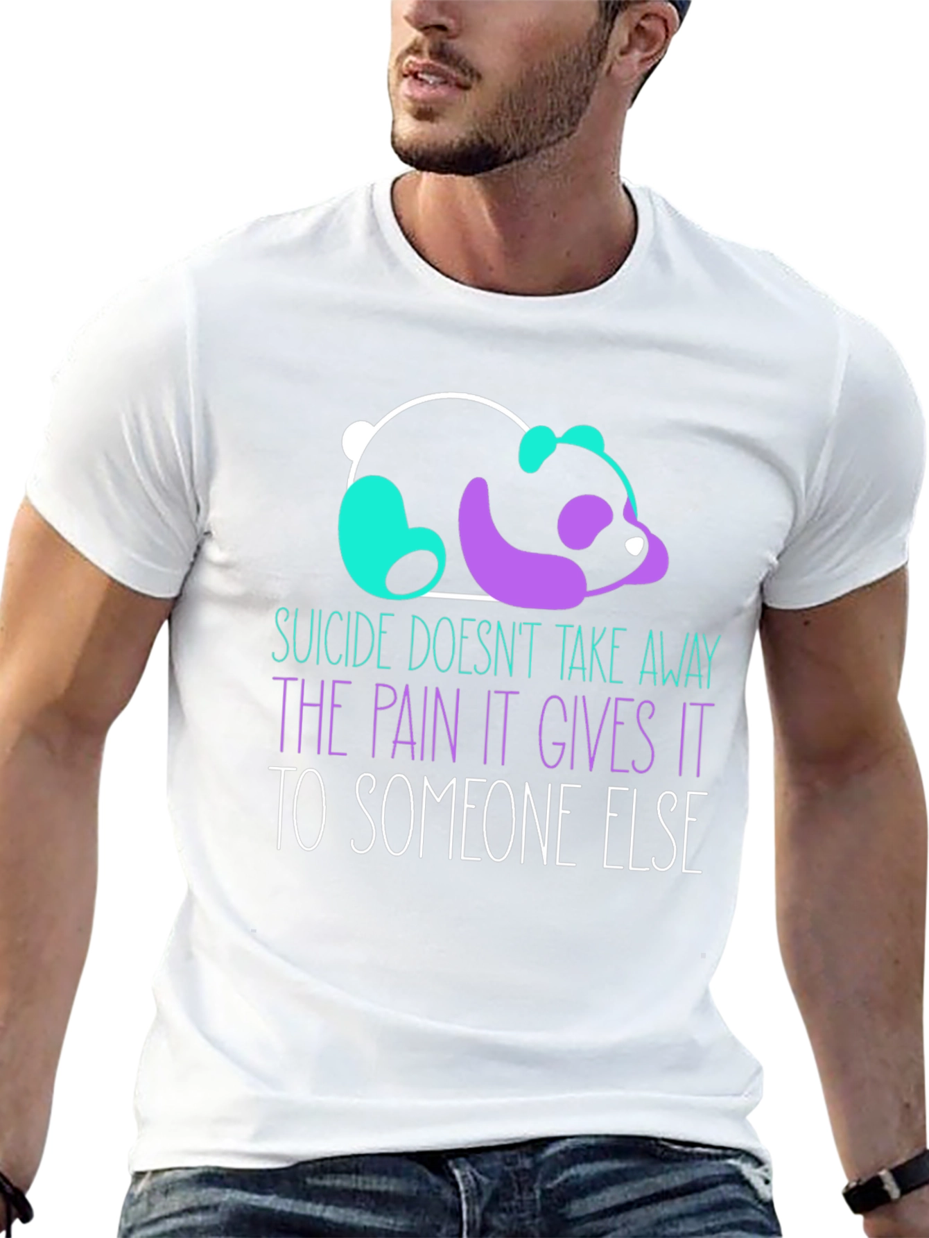 Suicide Awareness Panda Graphic T-Shirt