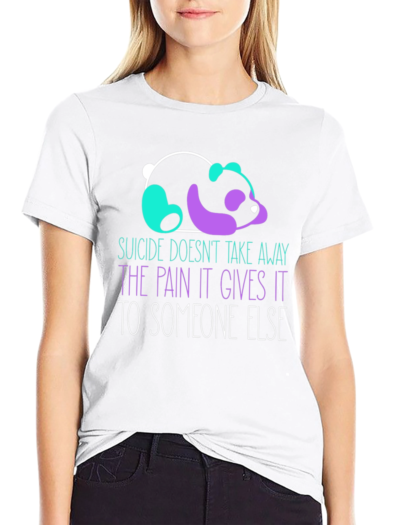 Suicide Awareness Panda Graphic T-Shirt