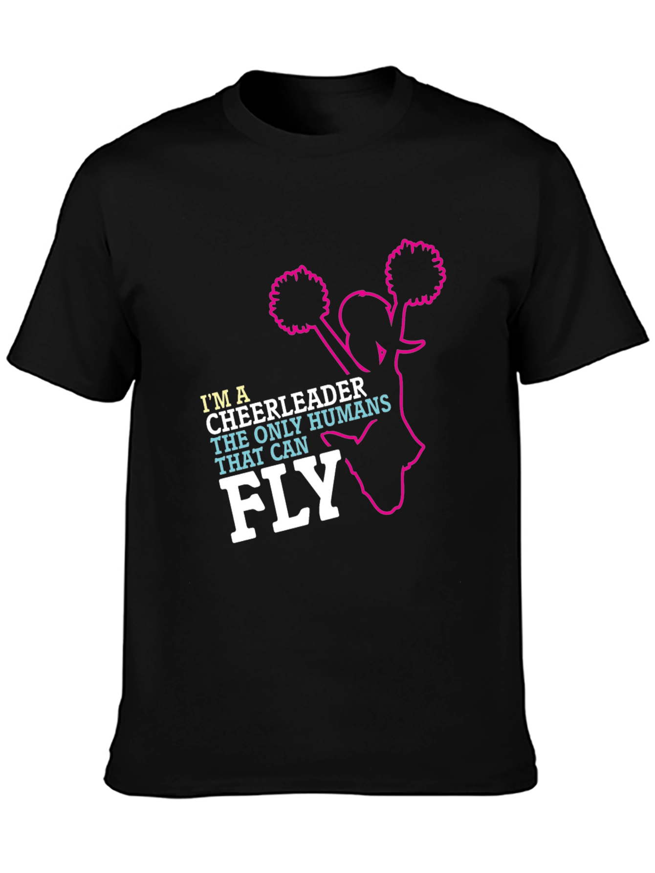Im A Cheerleader Black Graphic Tee