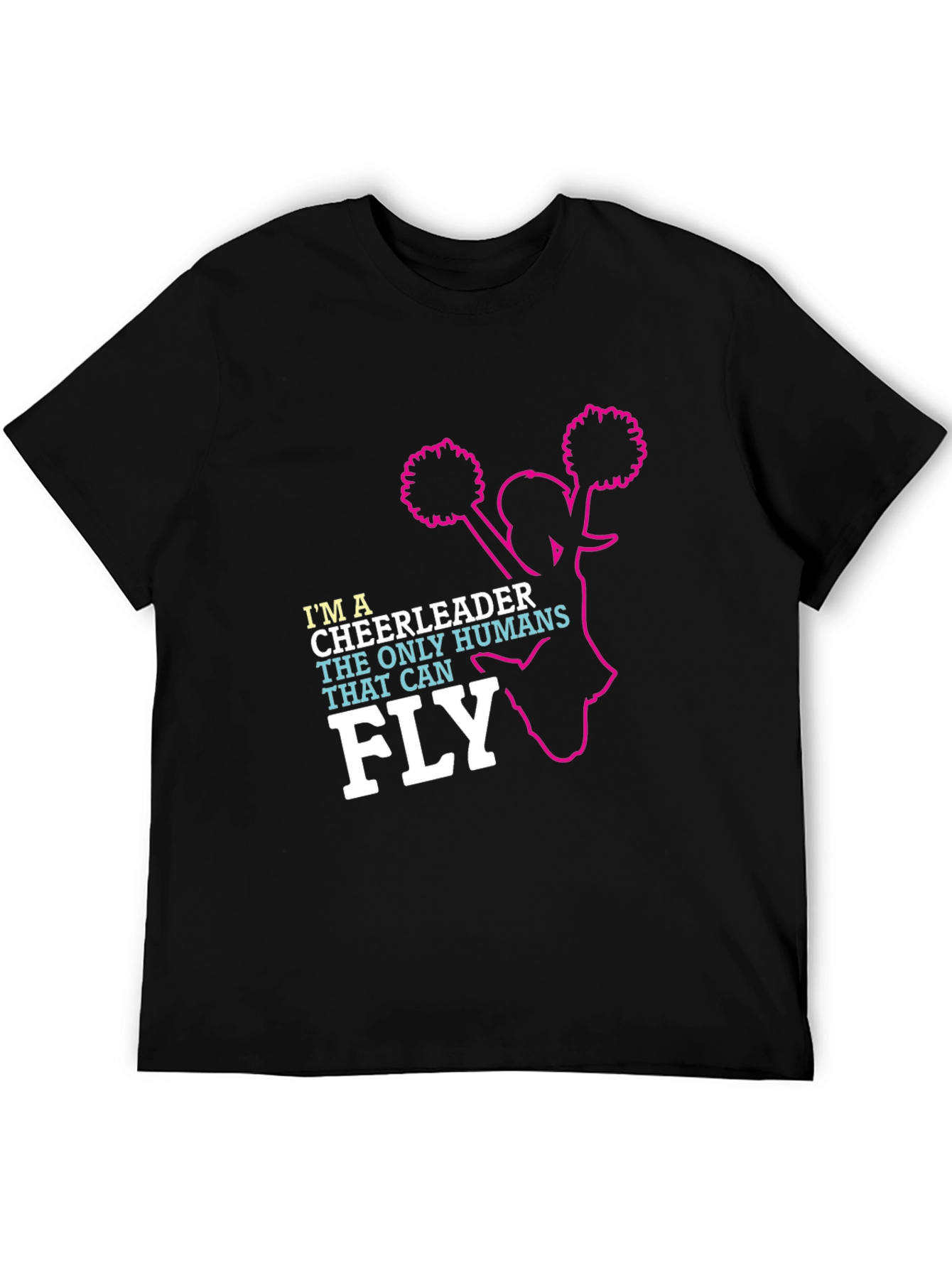 Im A Cheerleader Black Graphic Tee