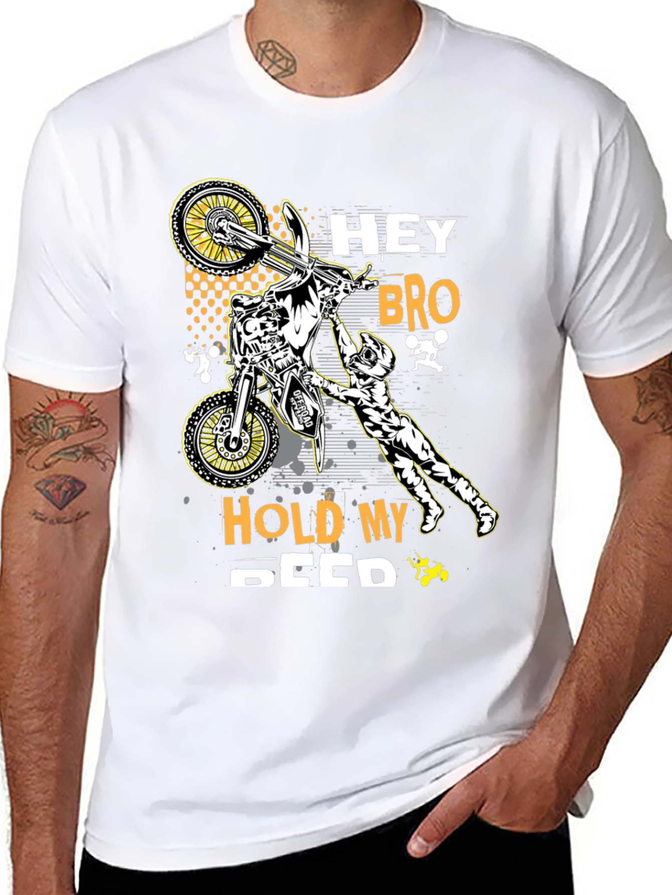 Hey Bro Hold My Seed T-Shirt - Motocross