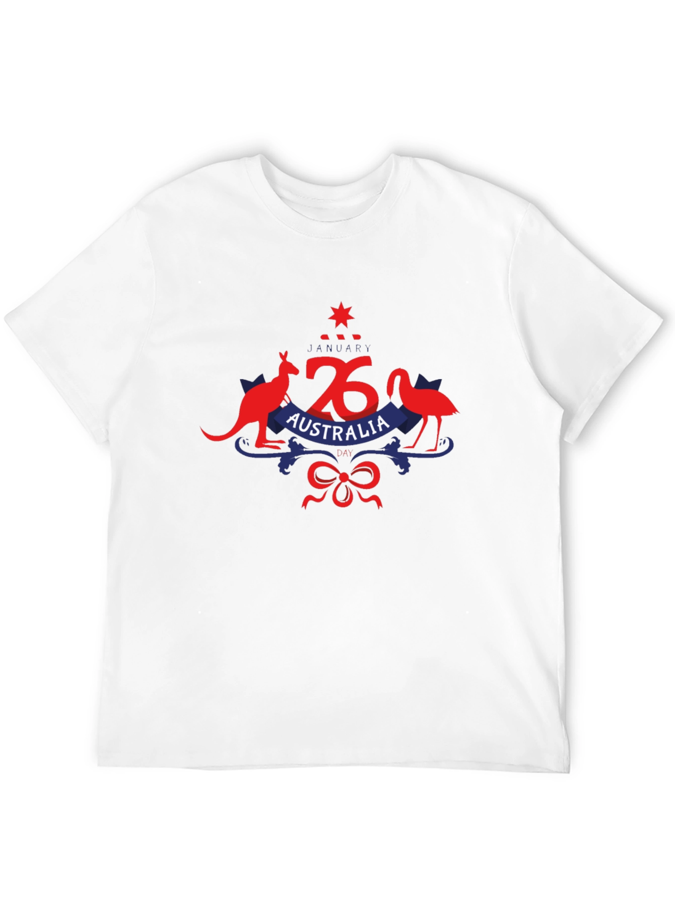 Australia Day Kangaroo & Emu Black T-Shirt