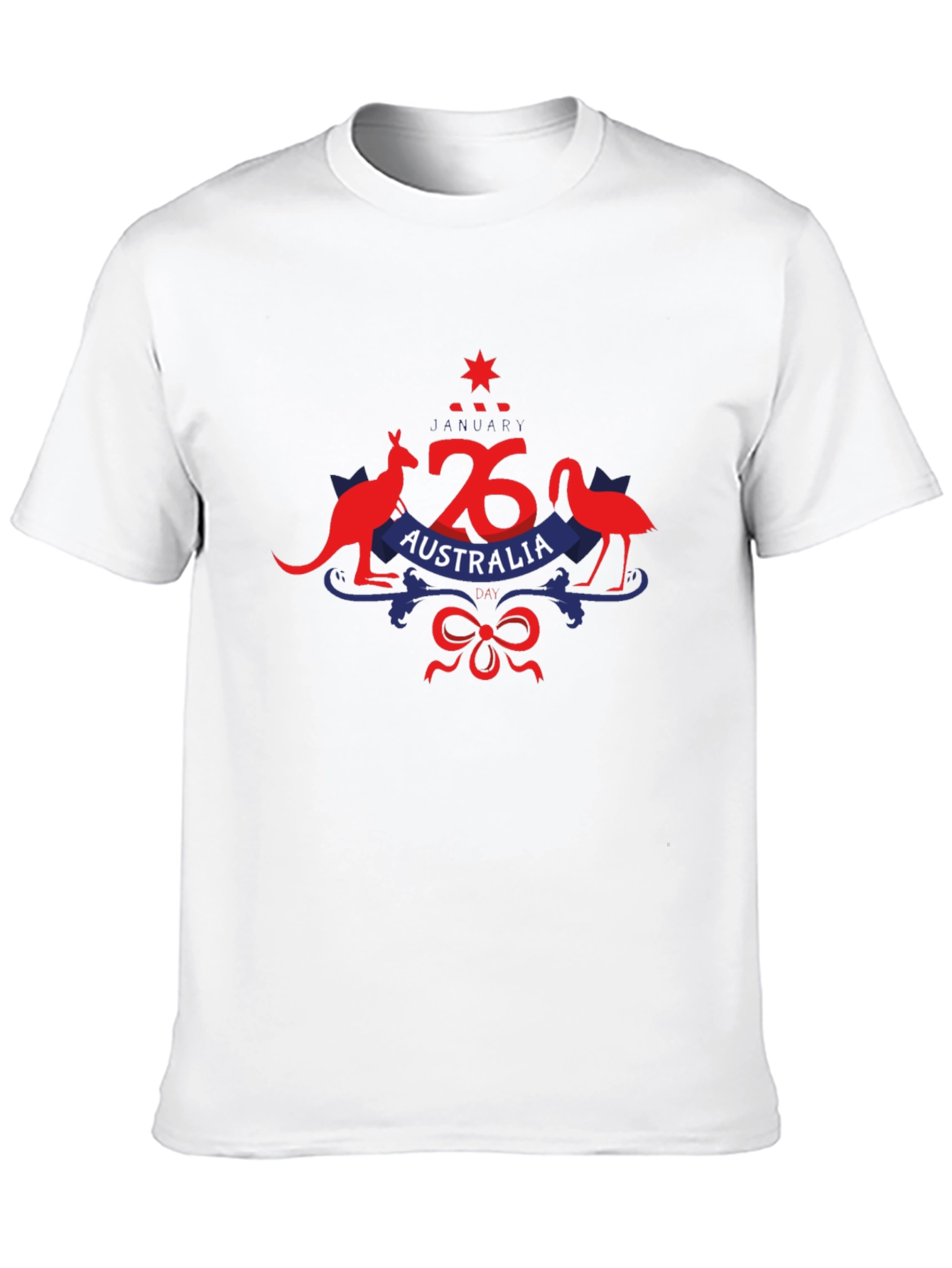 Australia Day Kangaroo & Emu Black T-Shirt