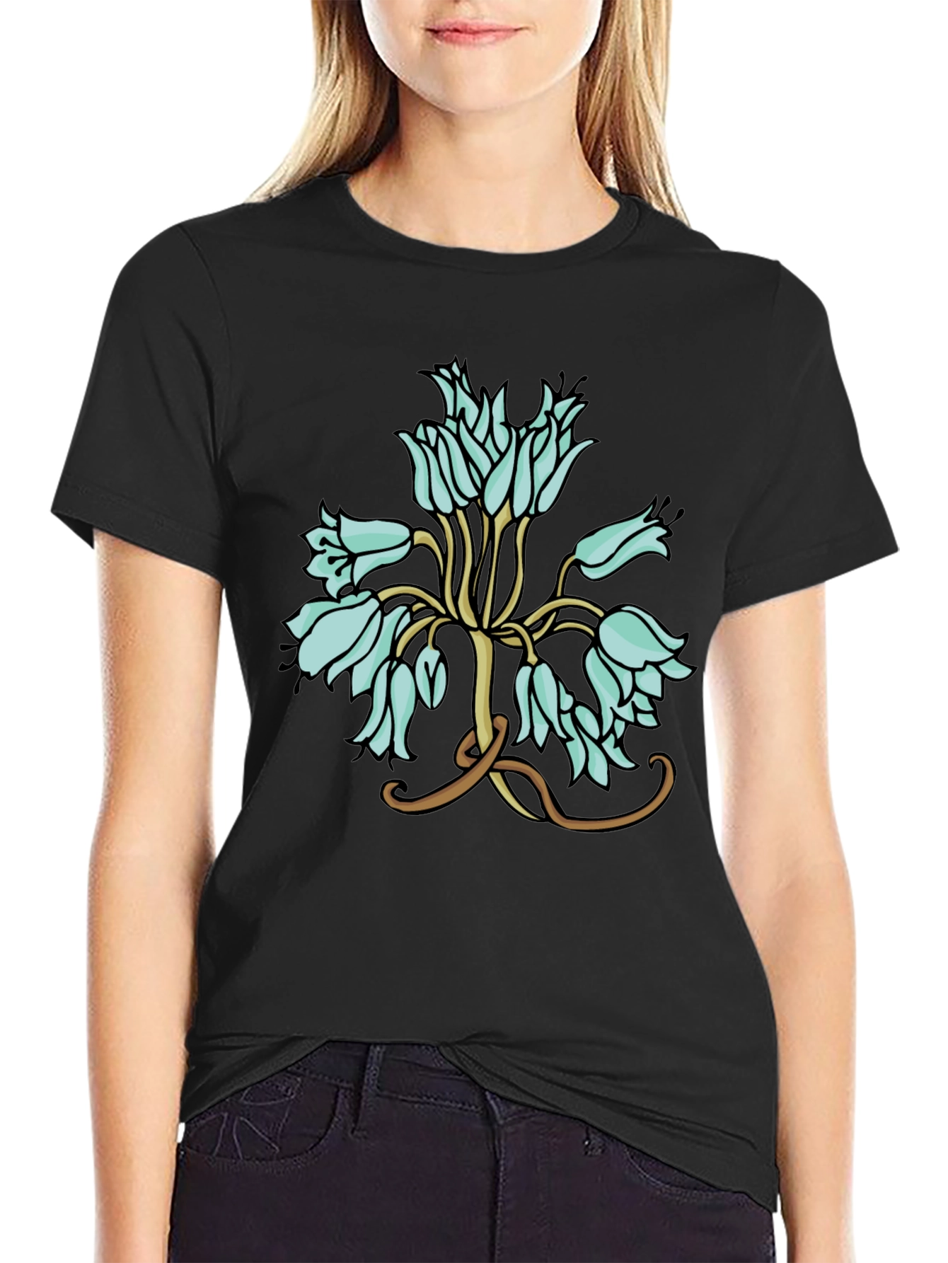 Floral T-Shirt - Artistic Flower Design