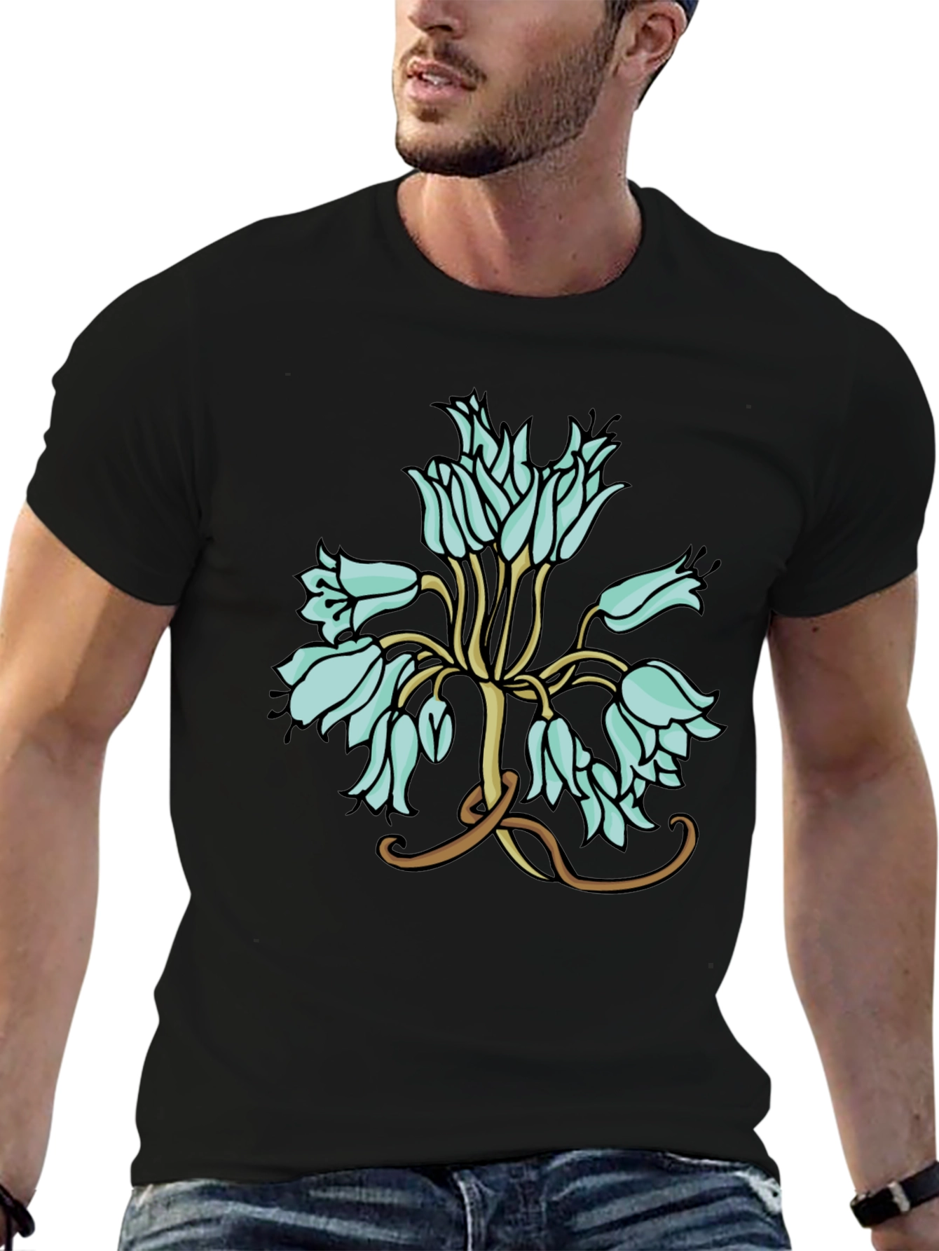 Floral T-Shirt - Artistic Flower Design