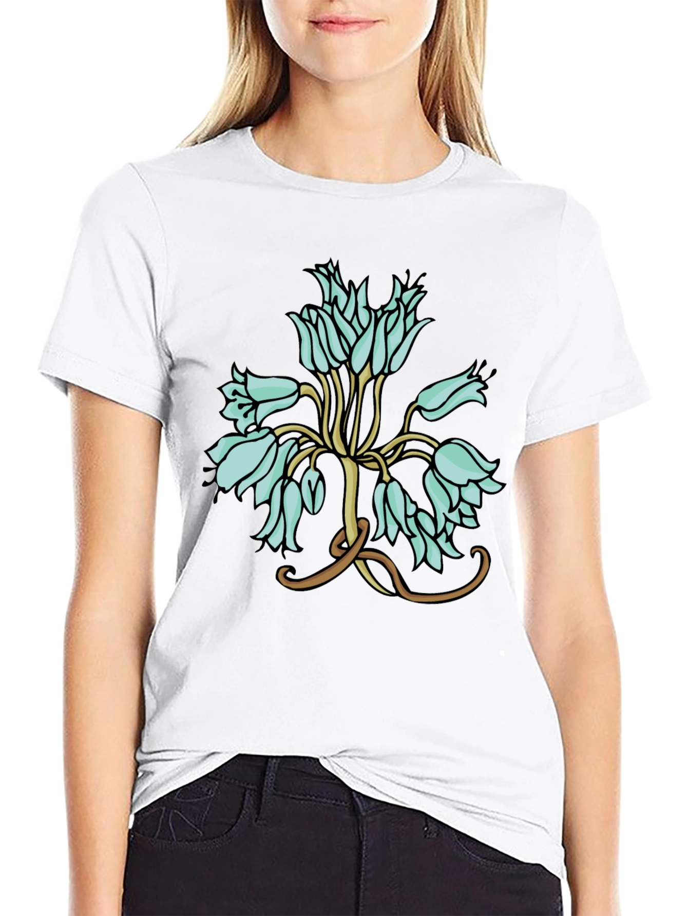 Floral T-Shirt - Artistic Flower Design