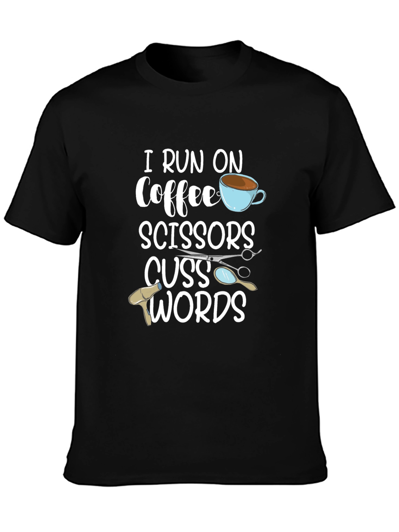 Coffee Scissors Cuss Words T-Shirt