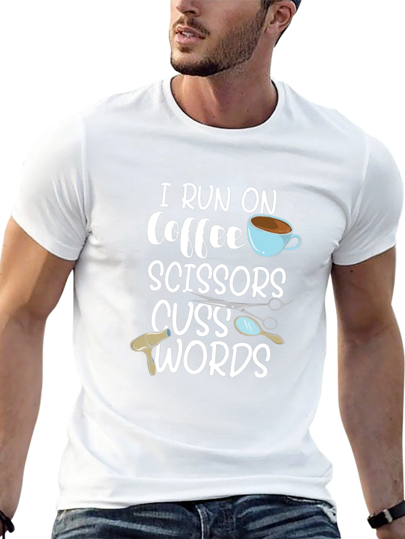 Coffee Scissors Cuss Words T-Shirt