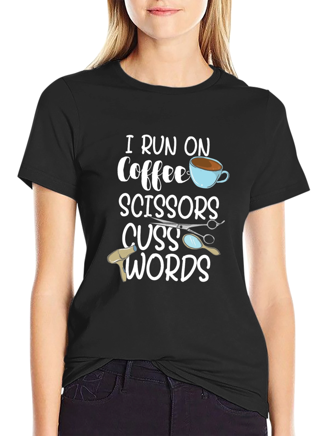 Coffee Scissors Cuss Words T-Shirt