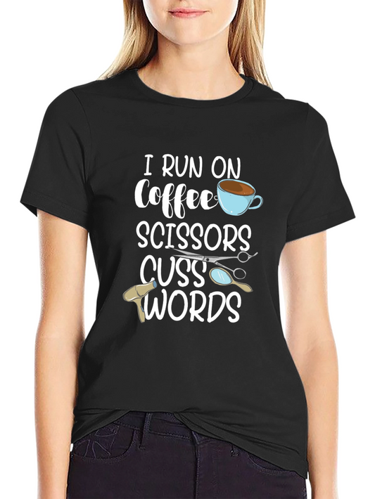 Coffee Scissors Cuss Words T-Shirt