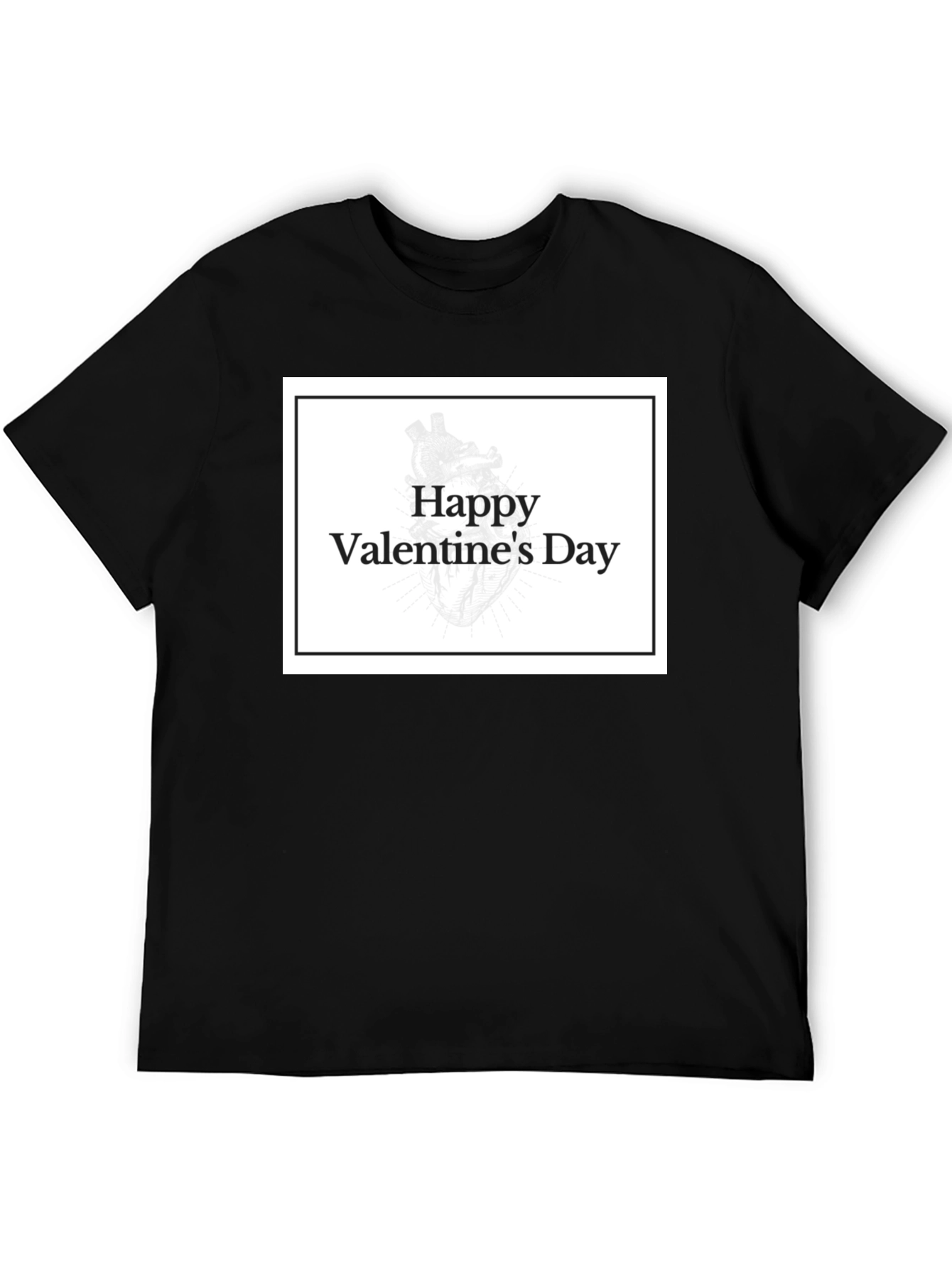 Happy Valentines Day T-Shirt - Black