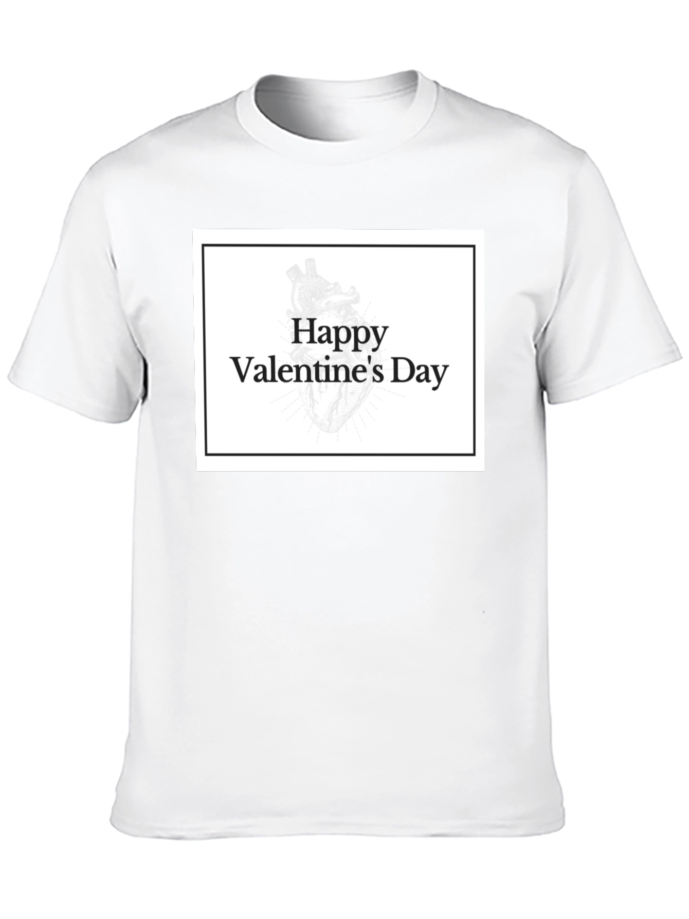 Happy Valentines Day T-Shirt - Black