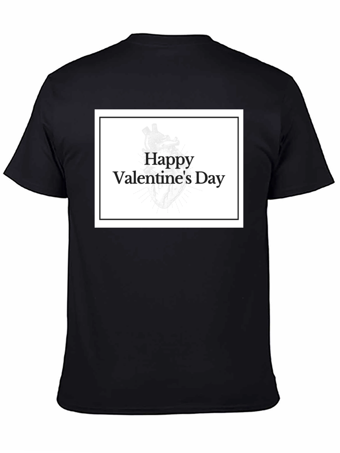 Happy Valentines Day T-Shirt - Black