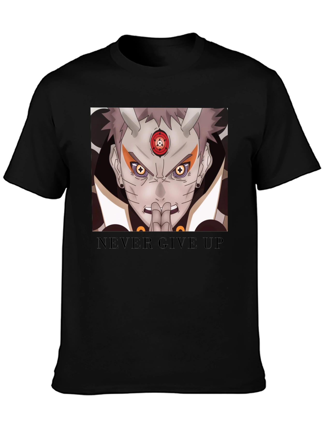 Naruto Inspired Graphic Tee - Never Give Up