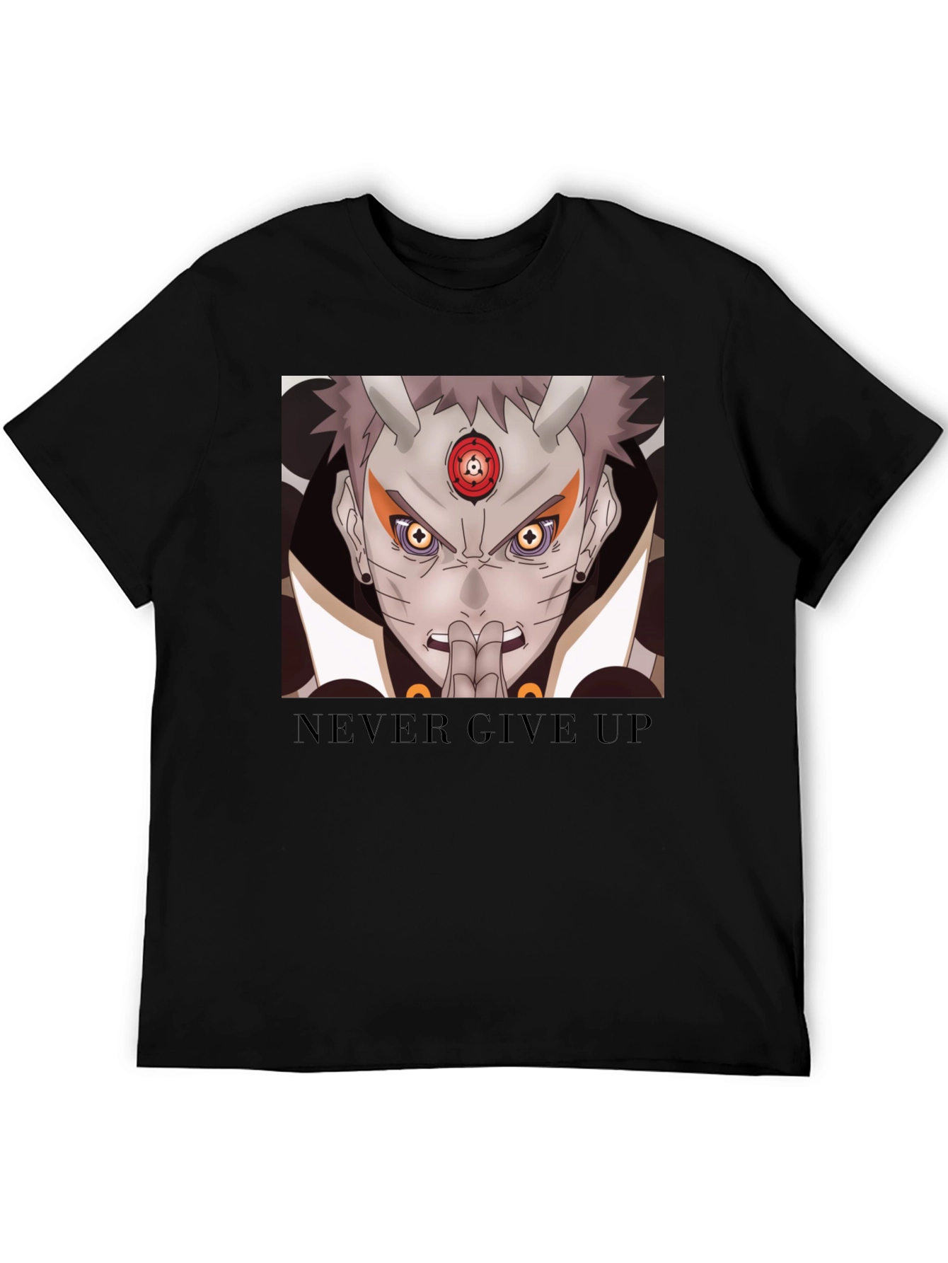 Naruto Inspired Graphic Tee - Never Give Up