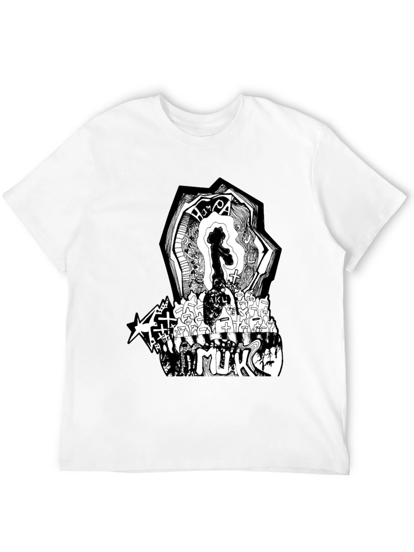 Graphic Print Black T-Shirt