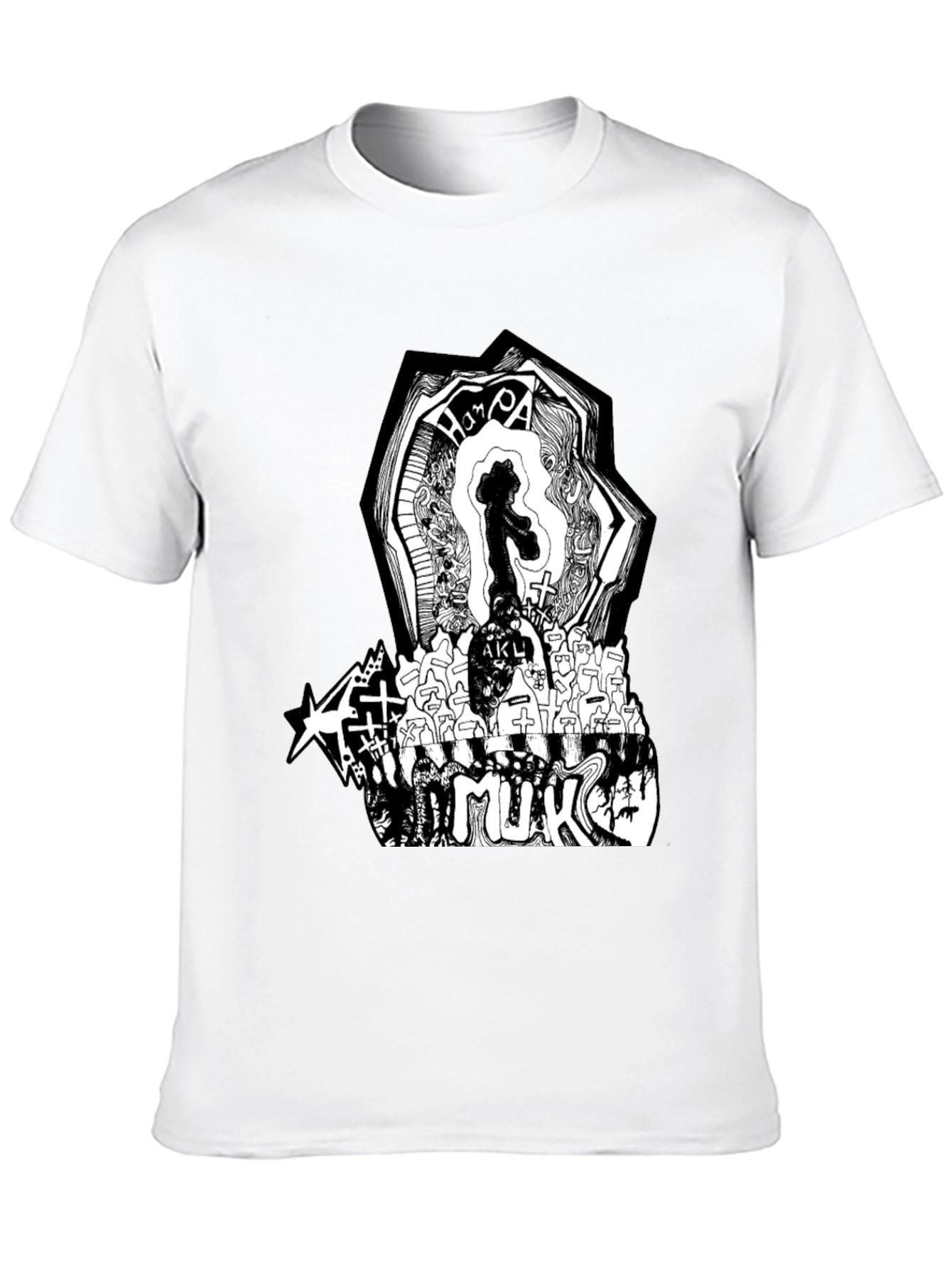 Graphic Print Black T-Shirt