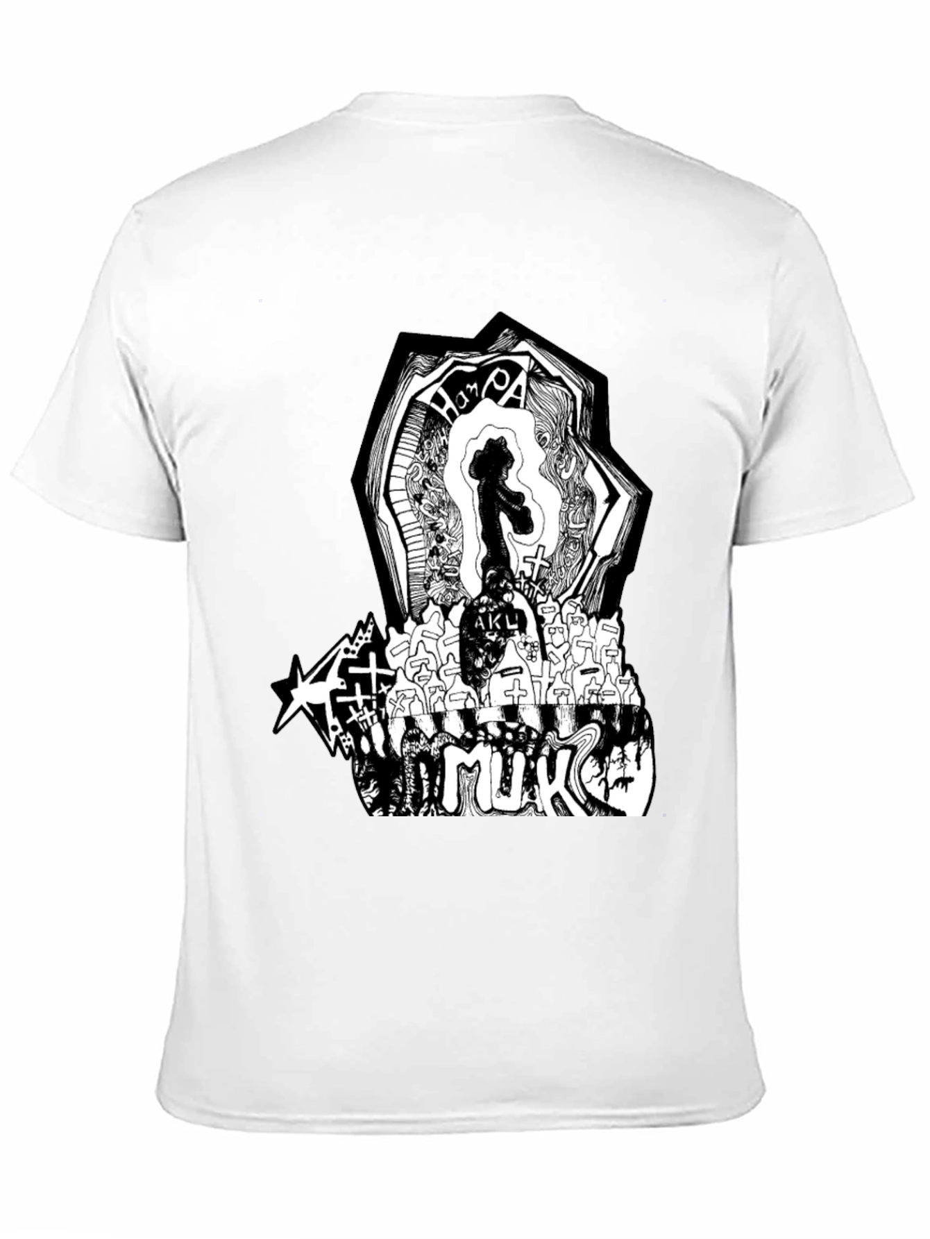 Graphic Print Black T-Shirt