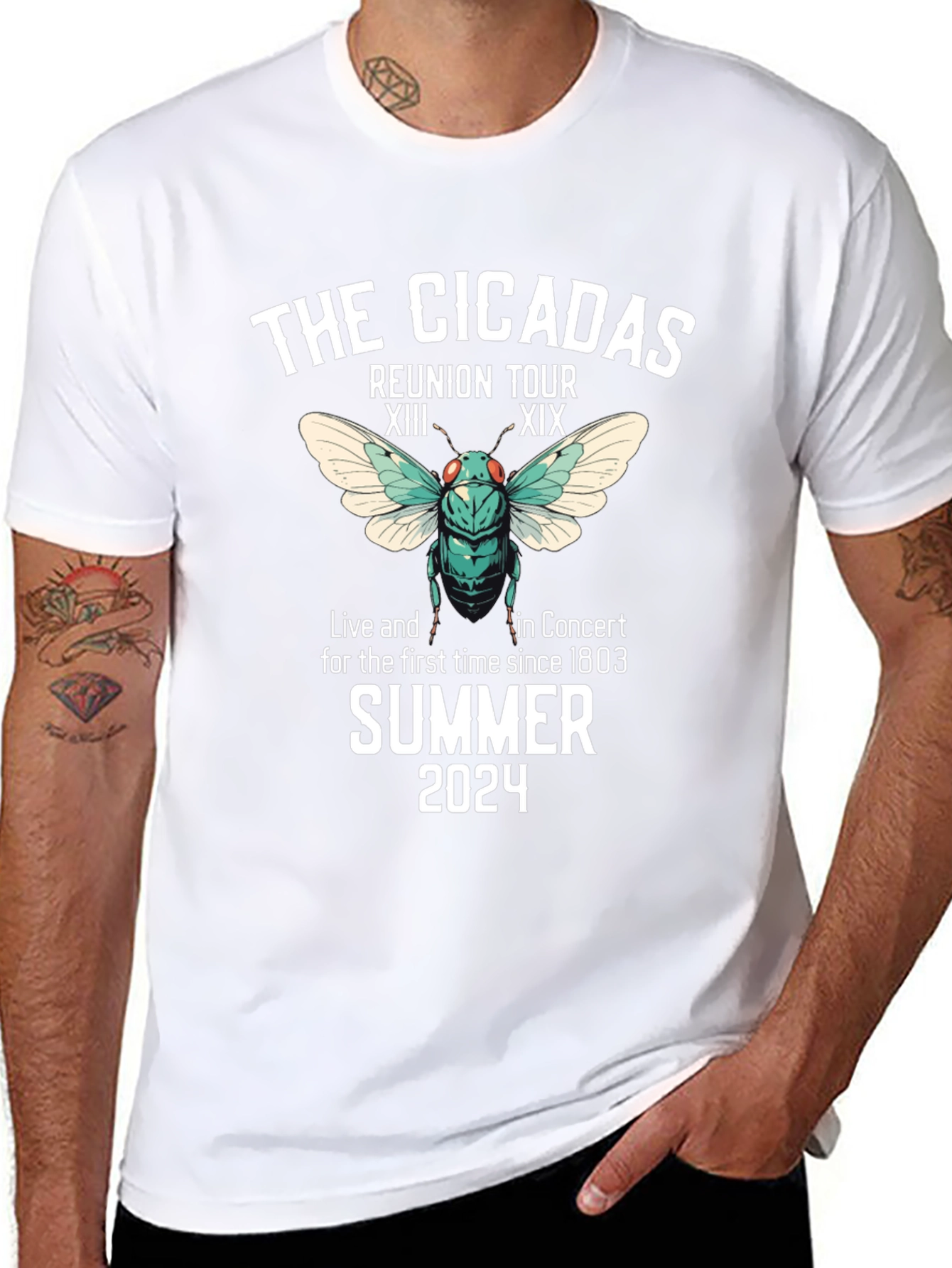 Cicadas Reunion Tour 2024 Black T-Shirt