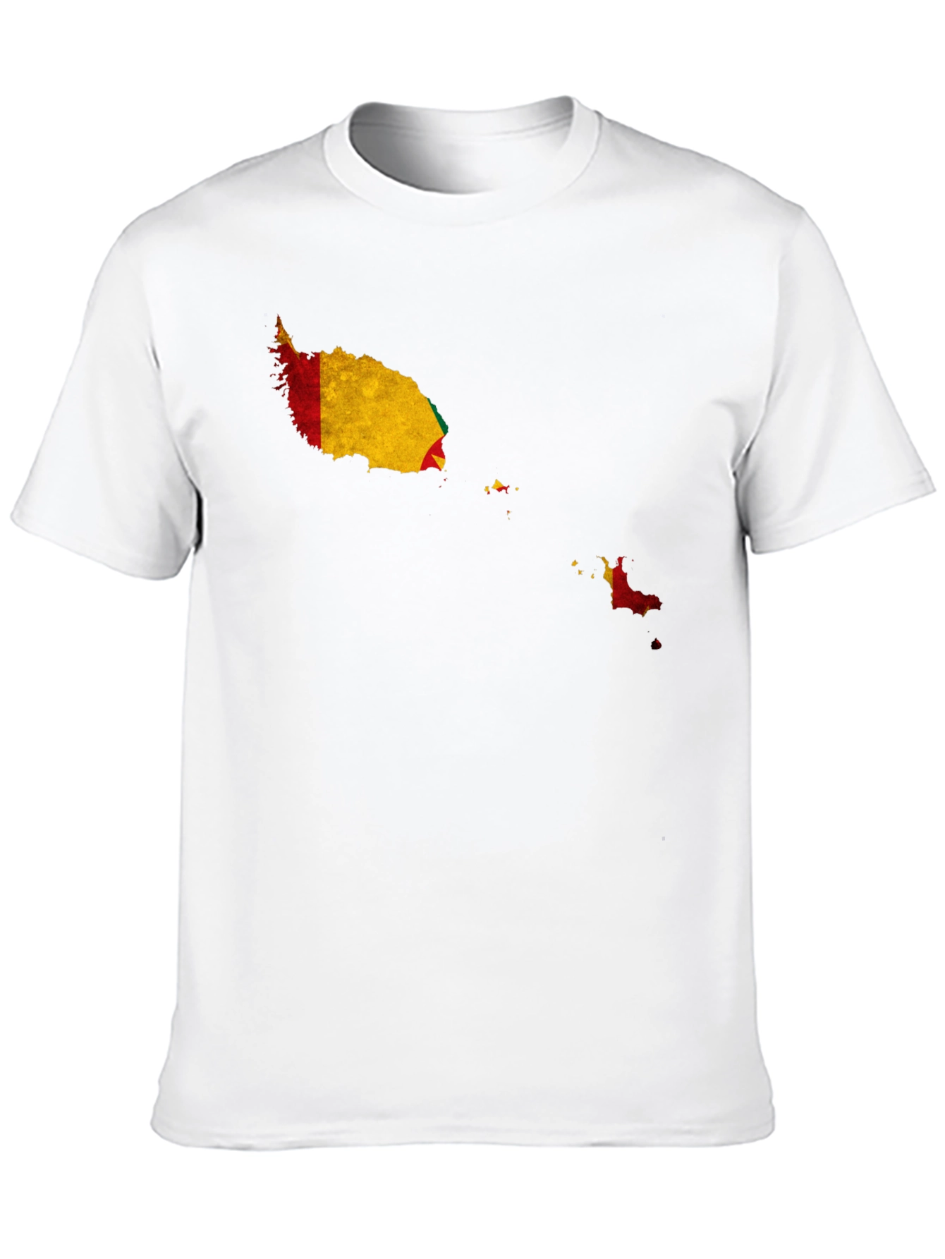 Grenada Flag Map Black T-Shirt