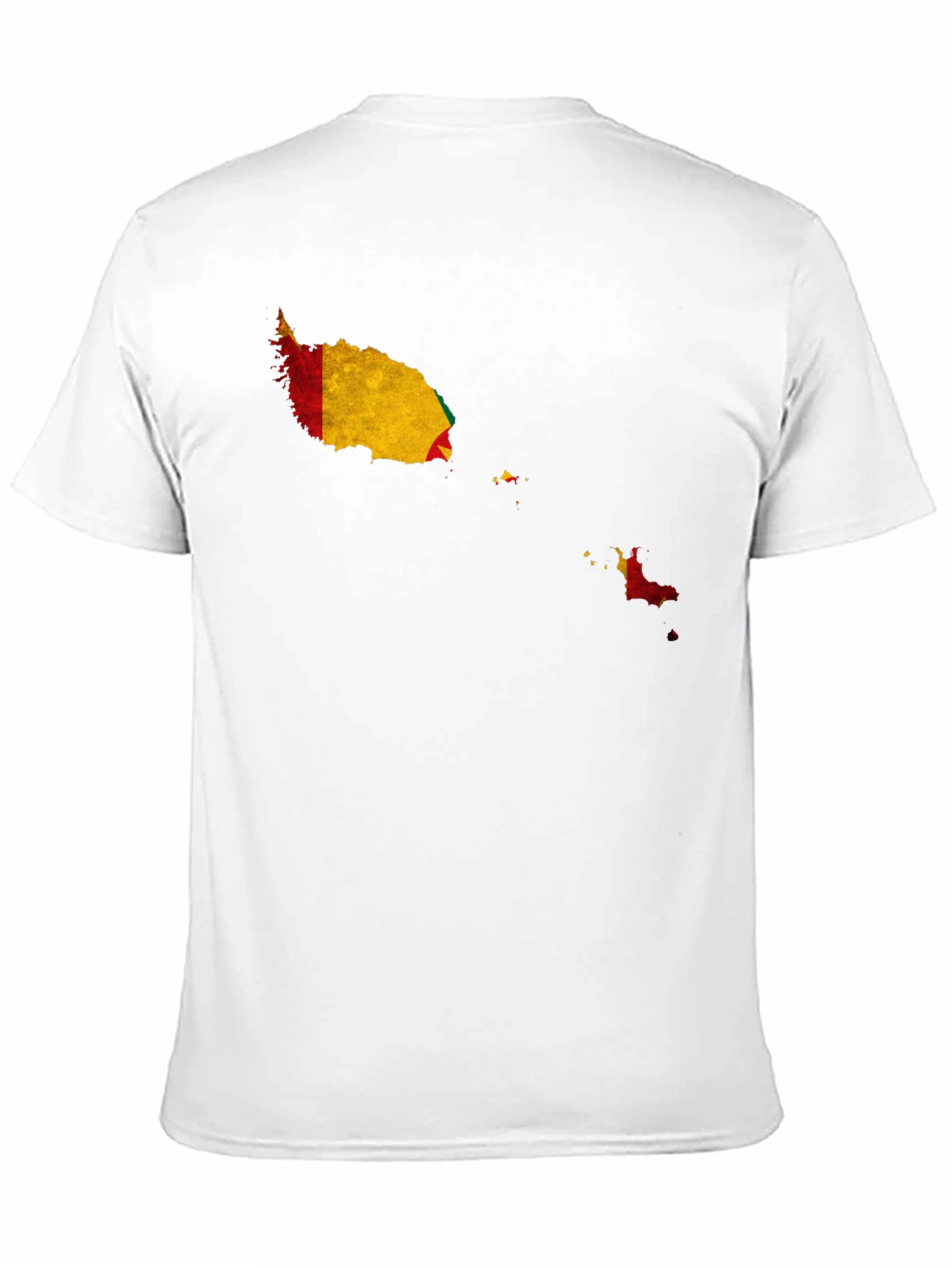 Grenada Flag Map Black T-Shirt