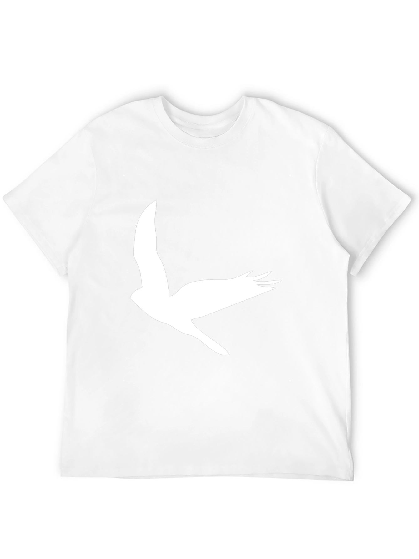 Black T-Shirt with Flying Bird Graphic
