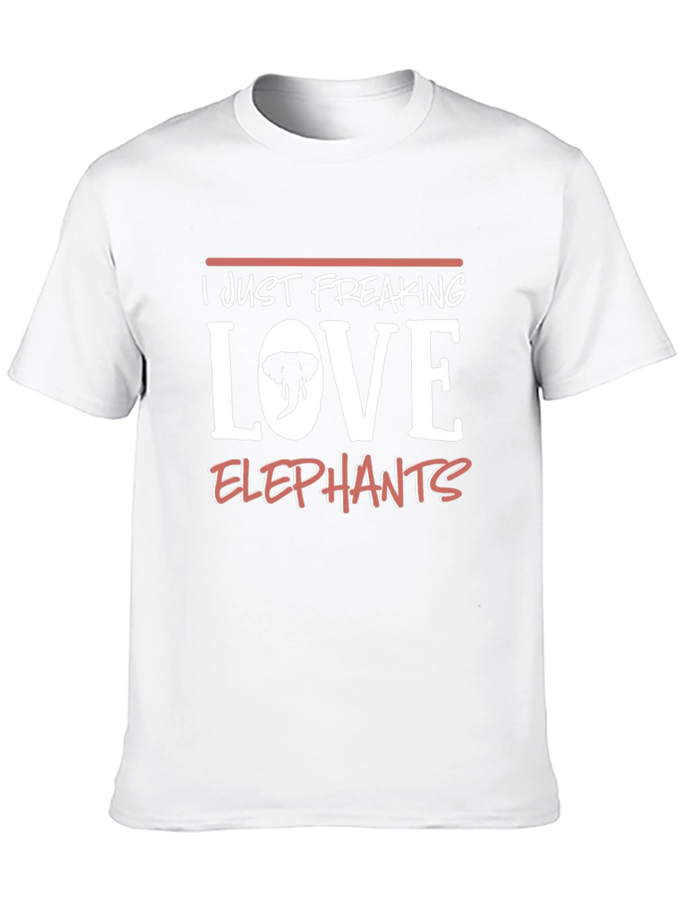 I Just Freaking Love Elephants Black T-Shirt