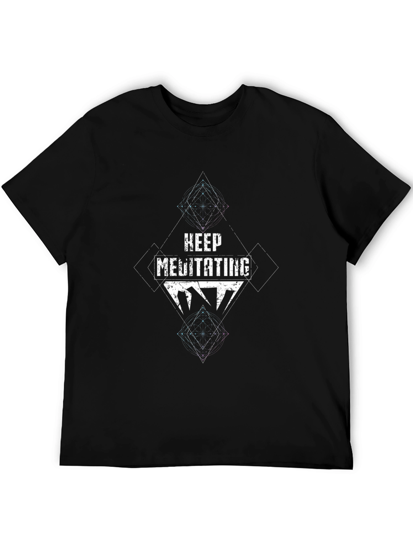 Keep Meditating Graphic Tee - Mens Black T-Shirt