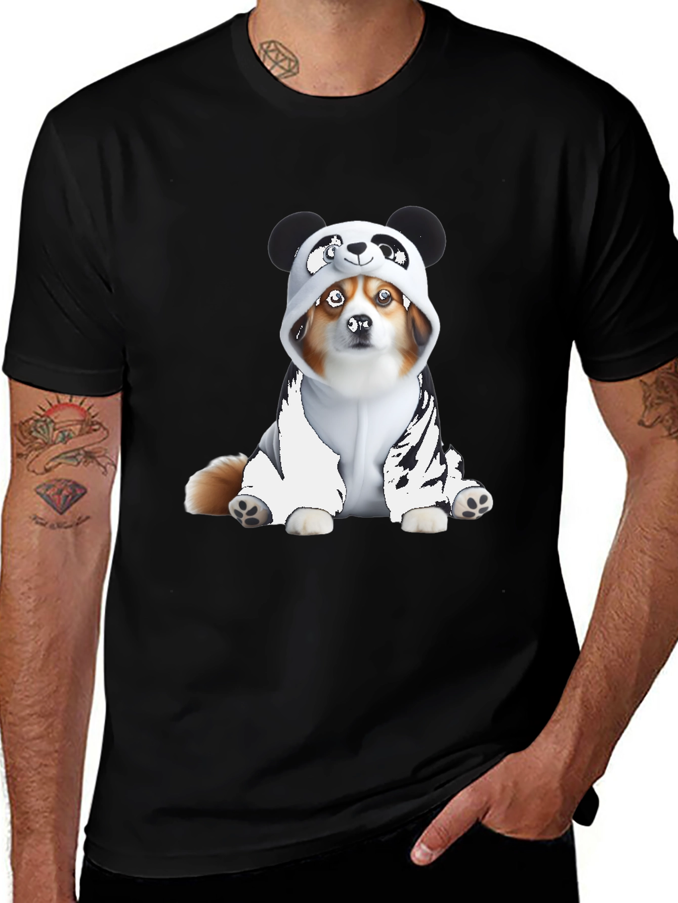 Panda Dog Graphic Tee