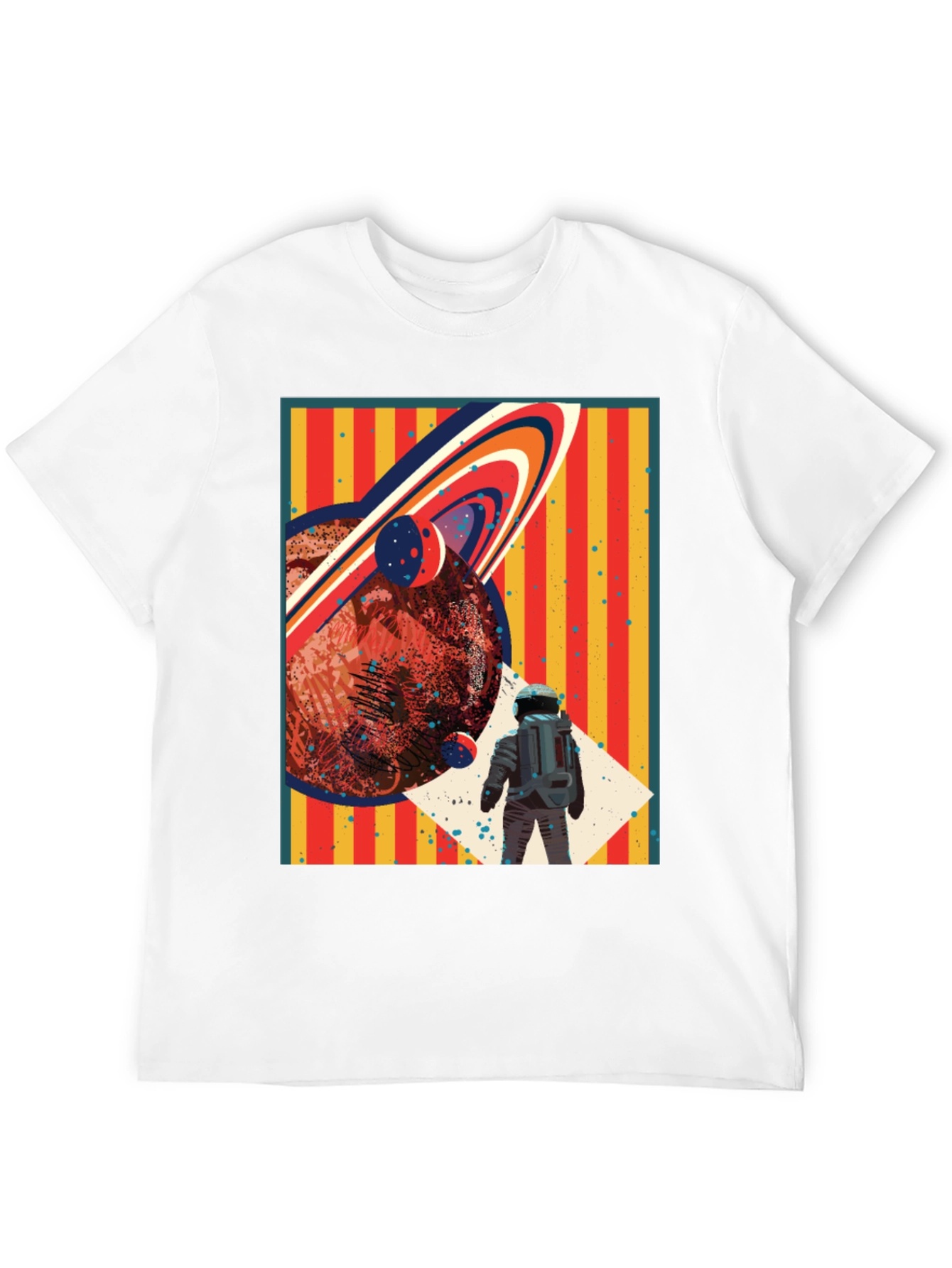 Retro Space T-Shirt: Planet Astronaut Design