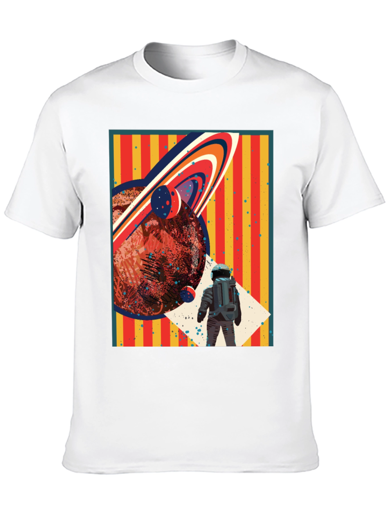 Retro Space T-Shirt: Planet Astronaut Design