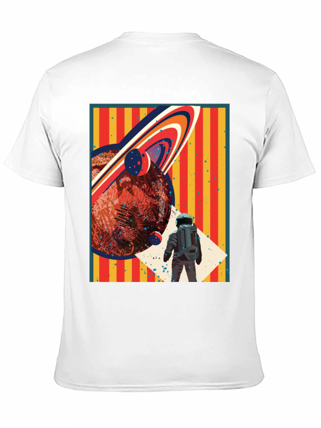 Retro Space T-Shirt: Planet Astronaut Design