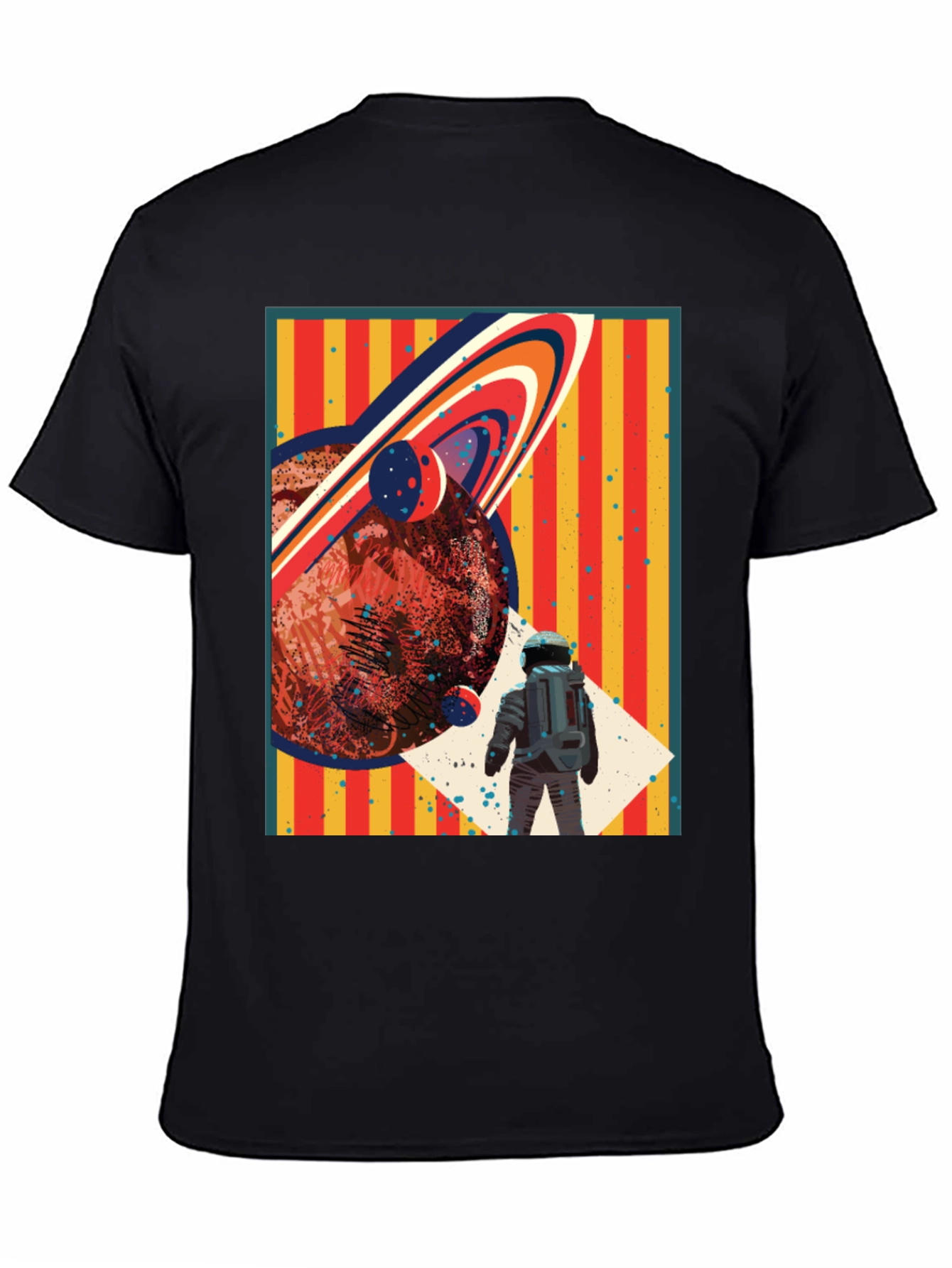 Retro Space T-Shirt: Planet Astronaut Design
