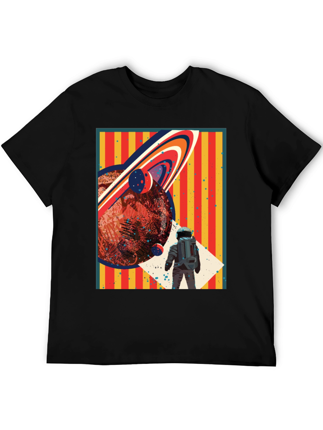 Retro Space T-Shirt: Planet Astronaut Design
