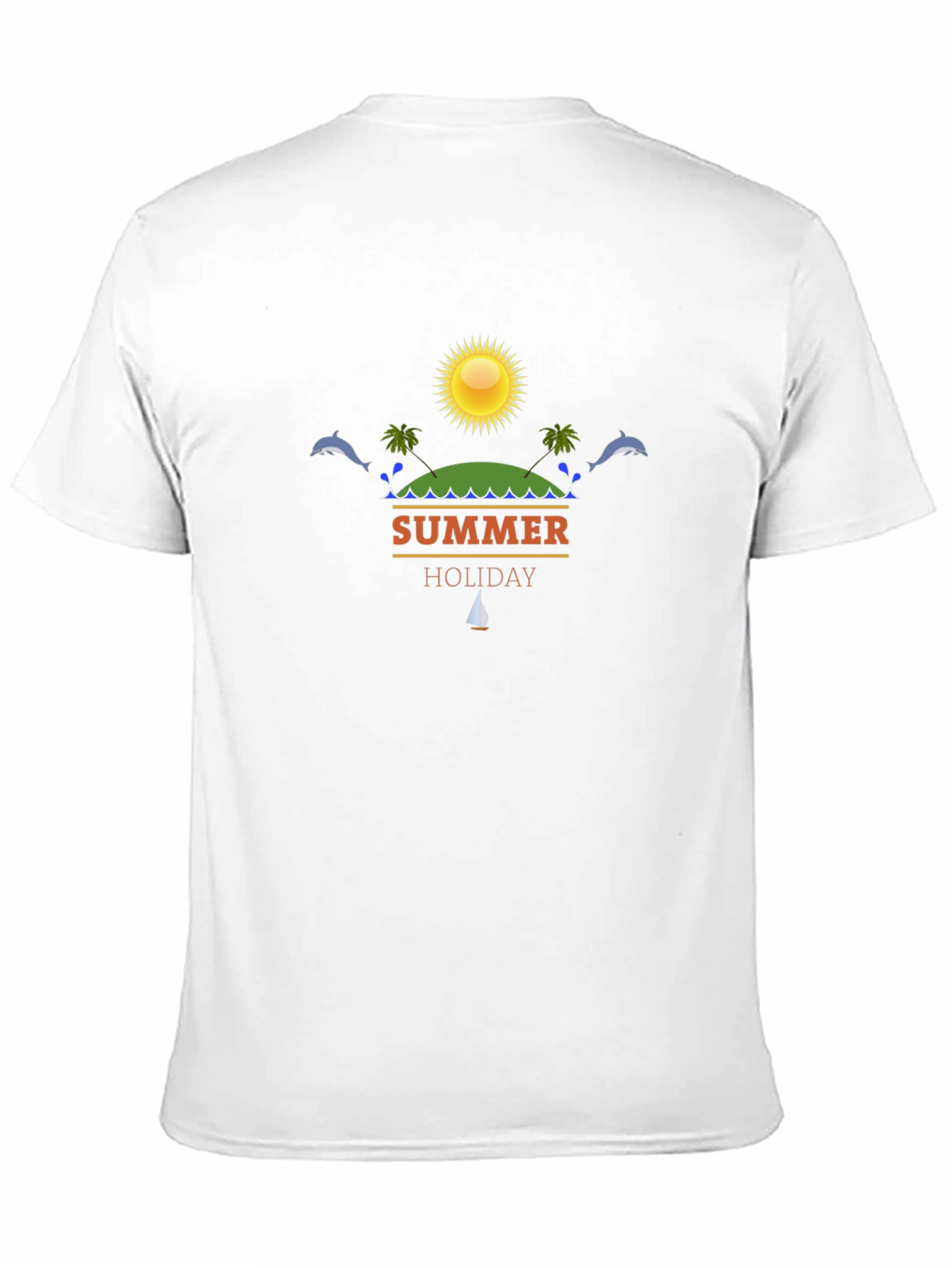 Summer Holiday Black T-Shirt Beach Vacation