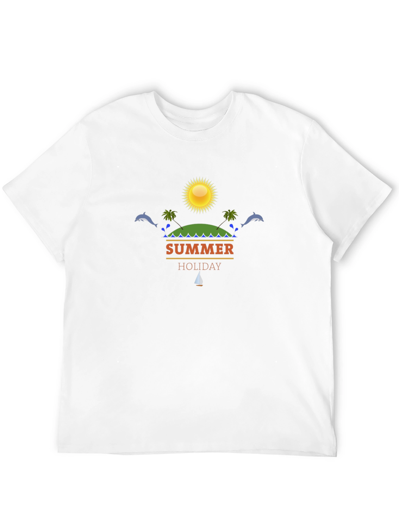Summer Holiday Black T-Shirt Beach Vacation
