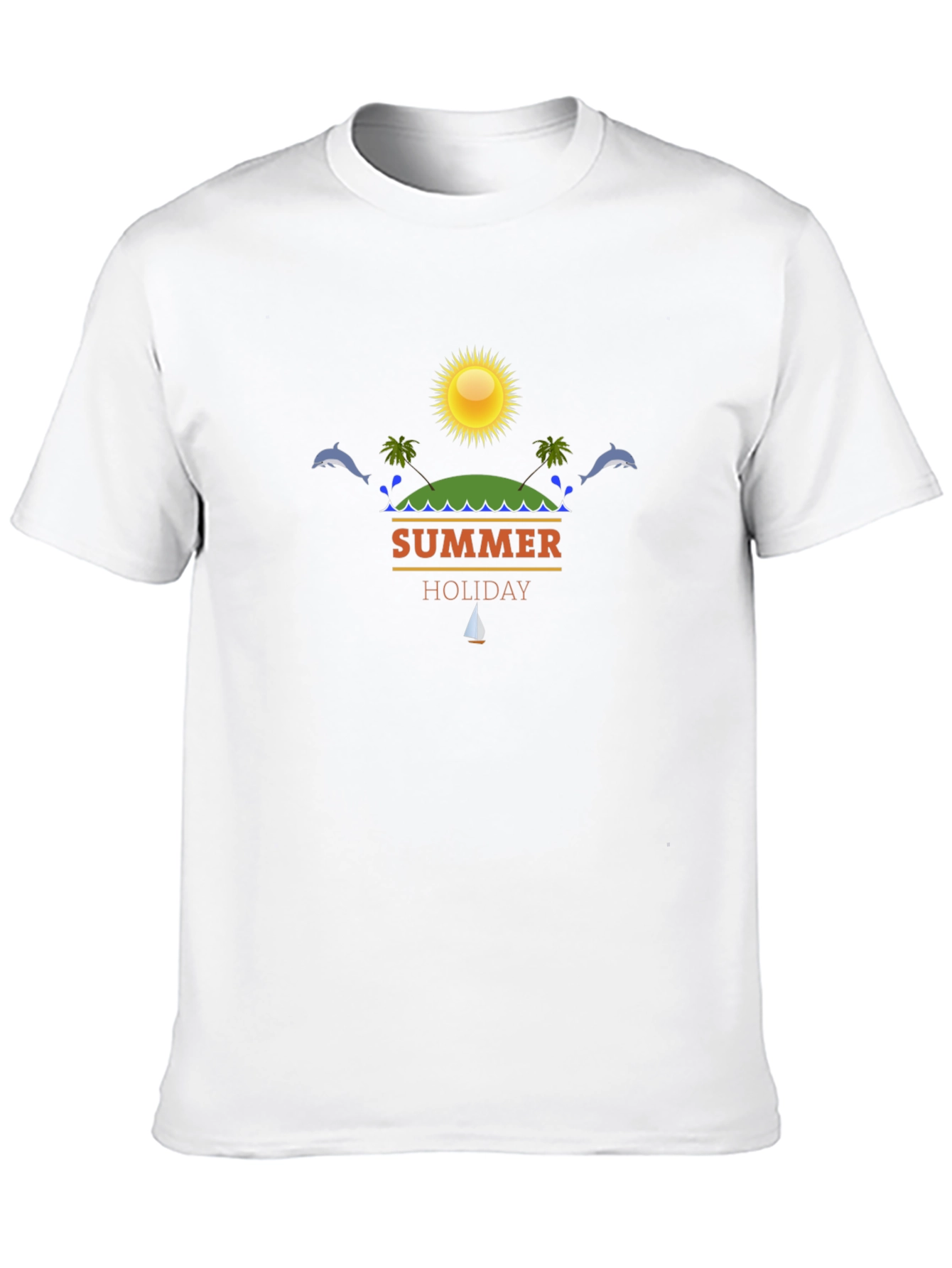 Summer Holiday Black T-Shirt Beach Vacation