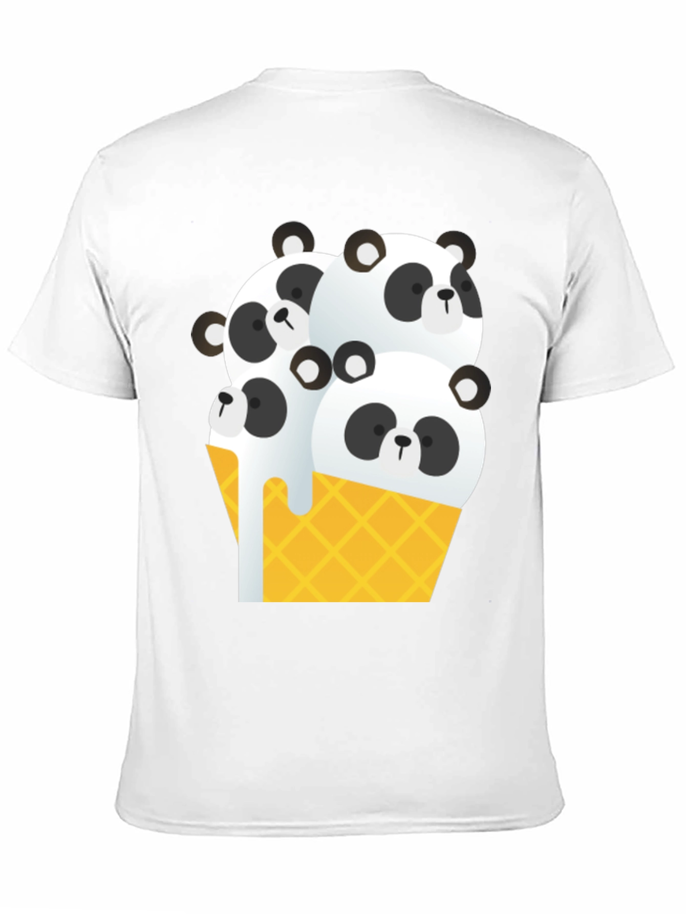 Panda Ice Cream Graphic Tee - Black T-Shirt