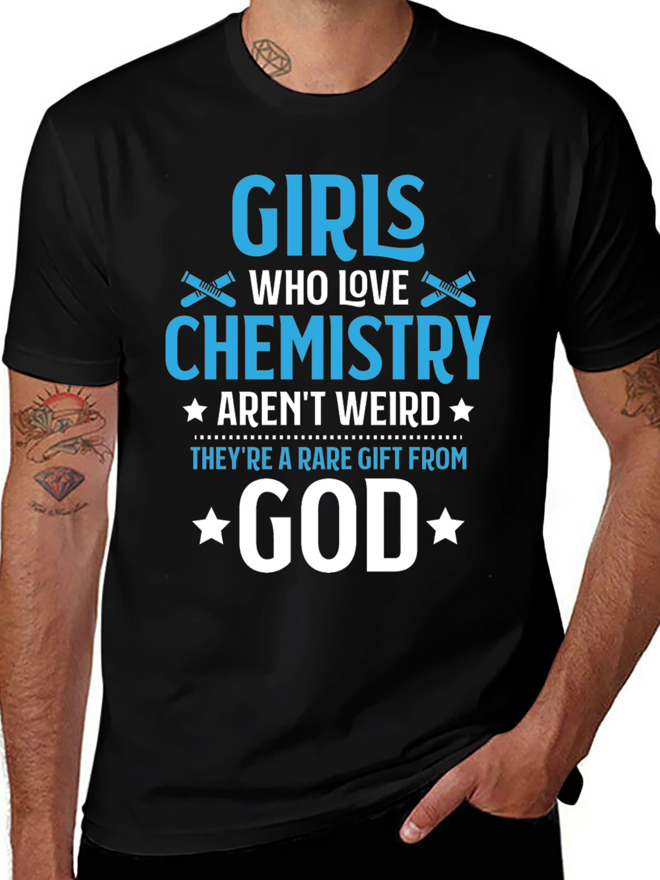 Girls Who Love Chemistry Graphic T-Shirt