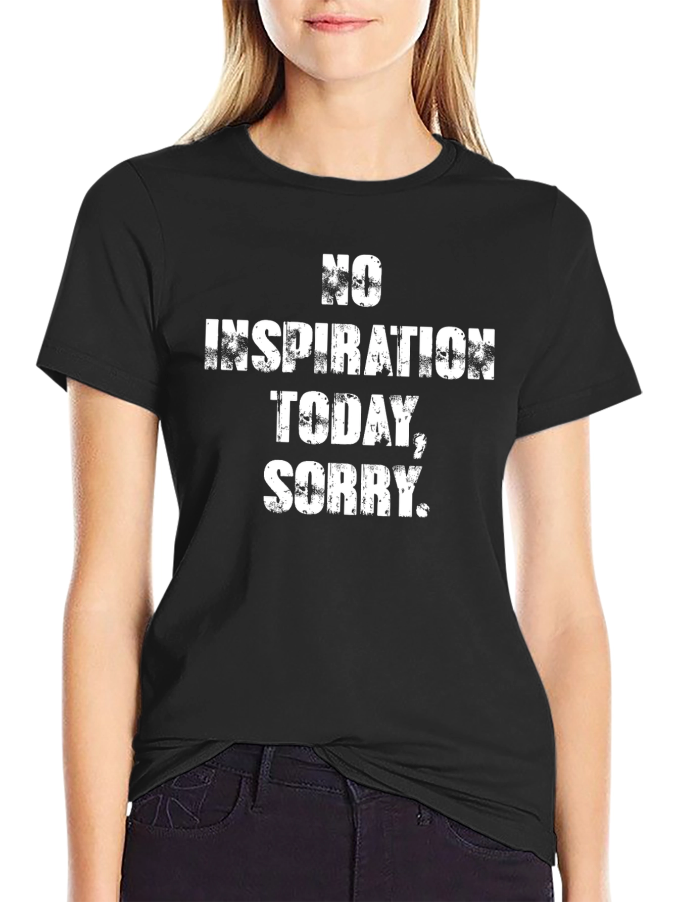 No Inspiration Today T-Shirt Funny Graphic Tee