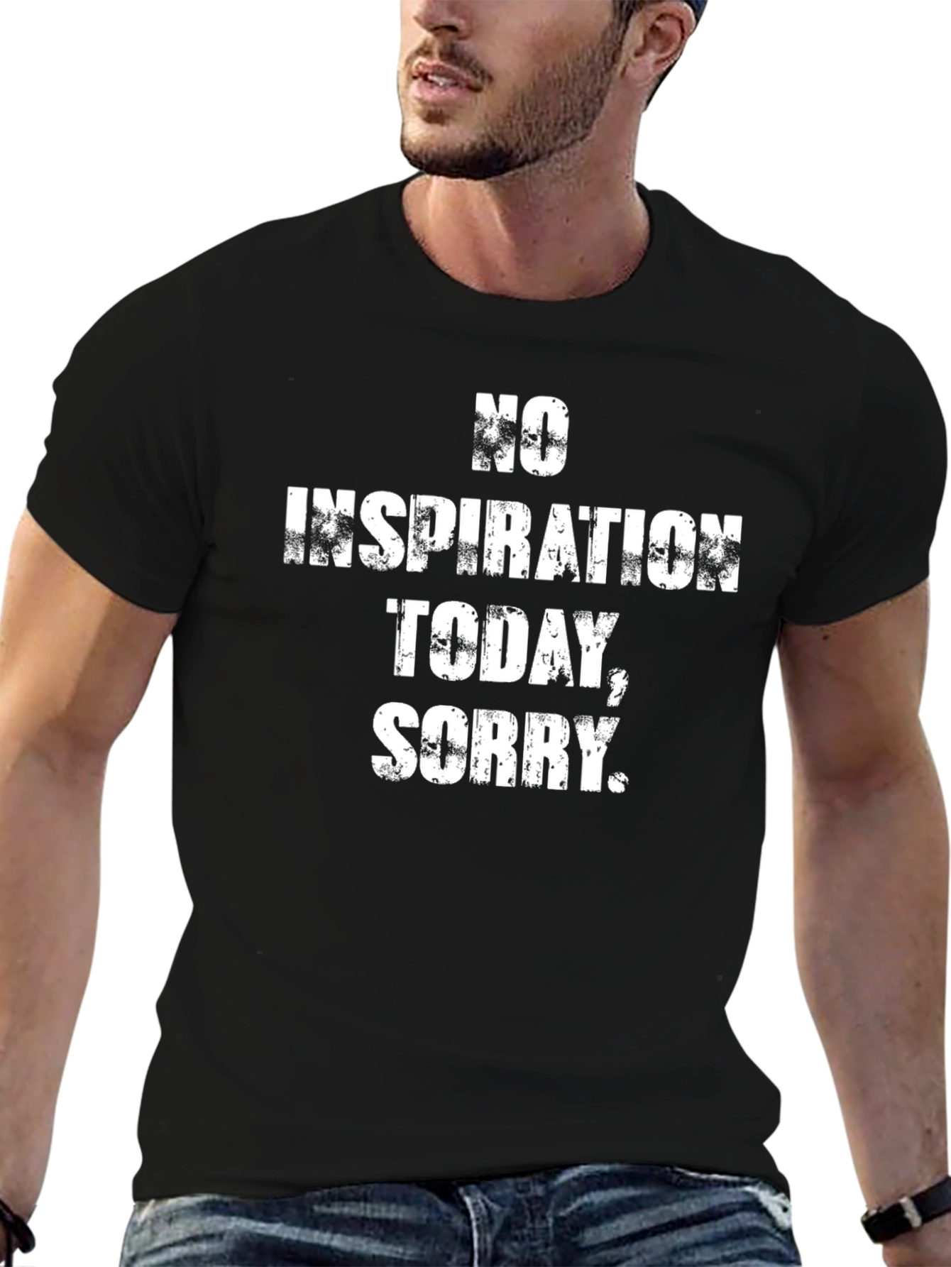 No Inspiration Today T-Shirt Funny Graphic Tee