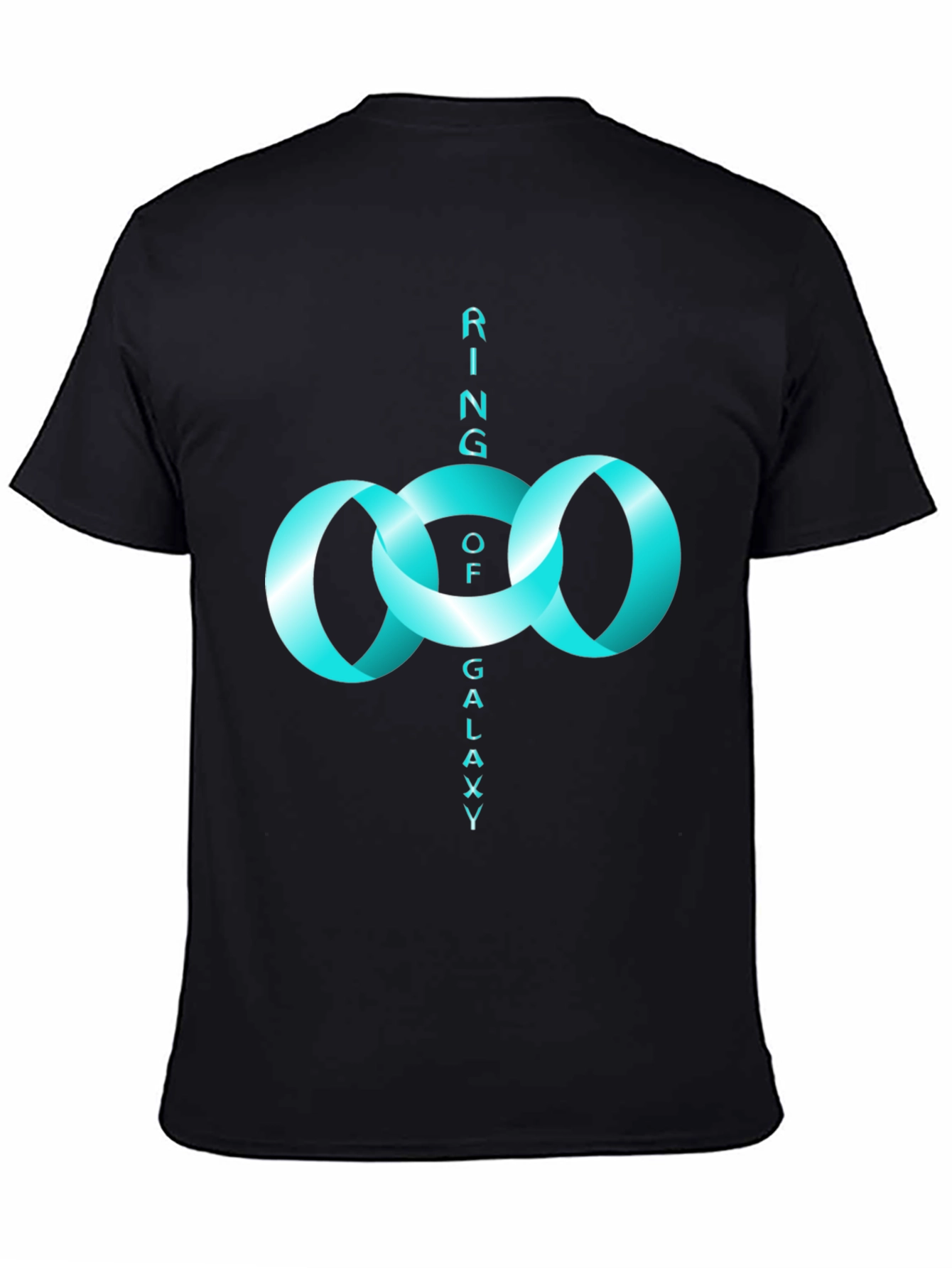 Ring of Galaxy Black T-Shirt - Modern Design