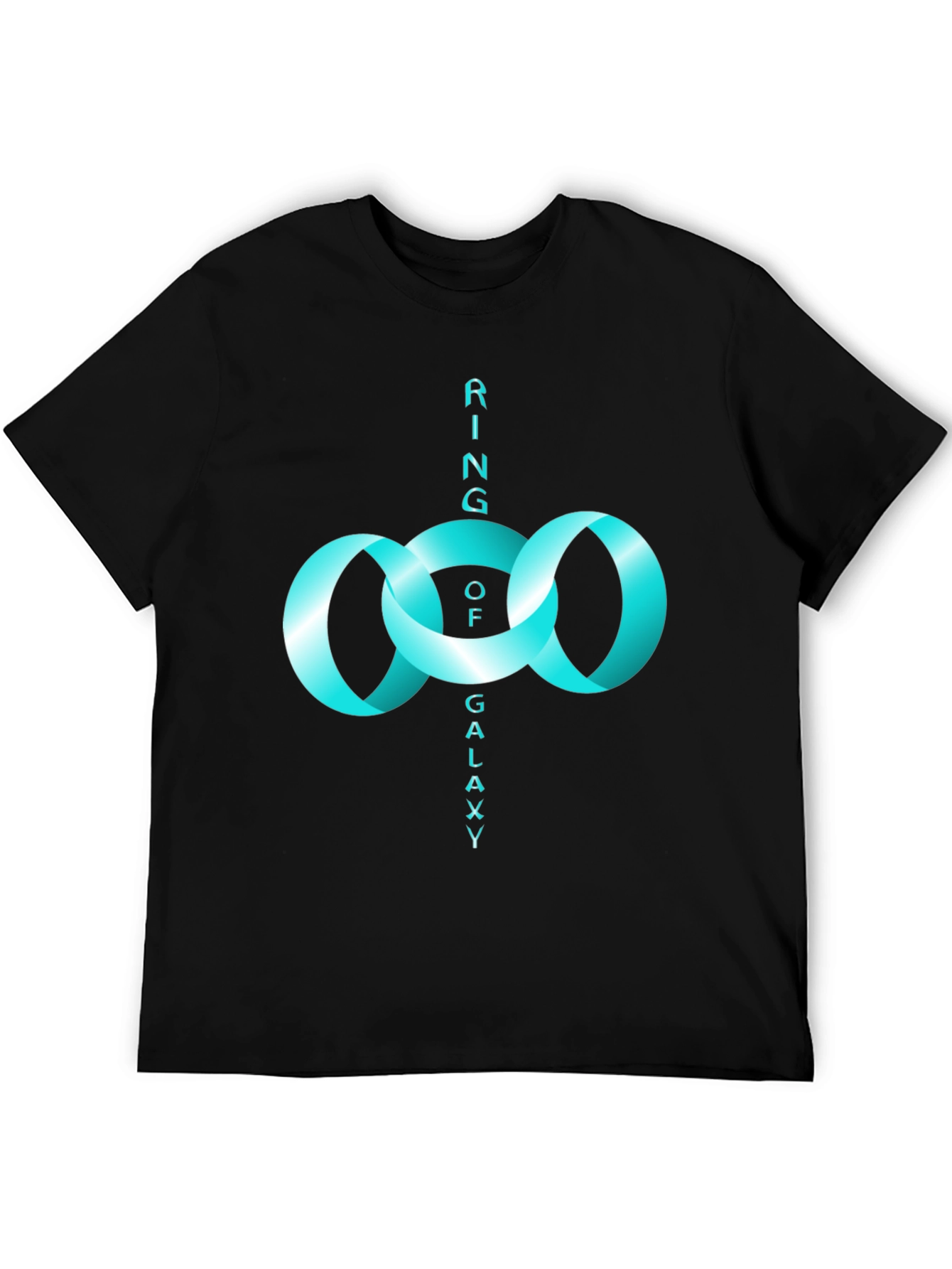 Ring of Galaxy Black T-Shirt - Modern Design