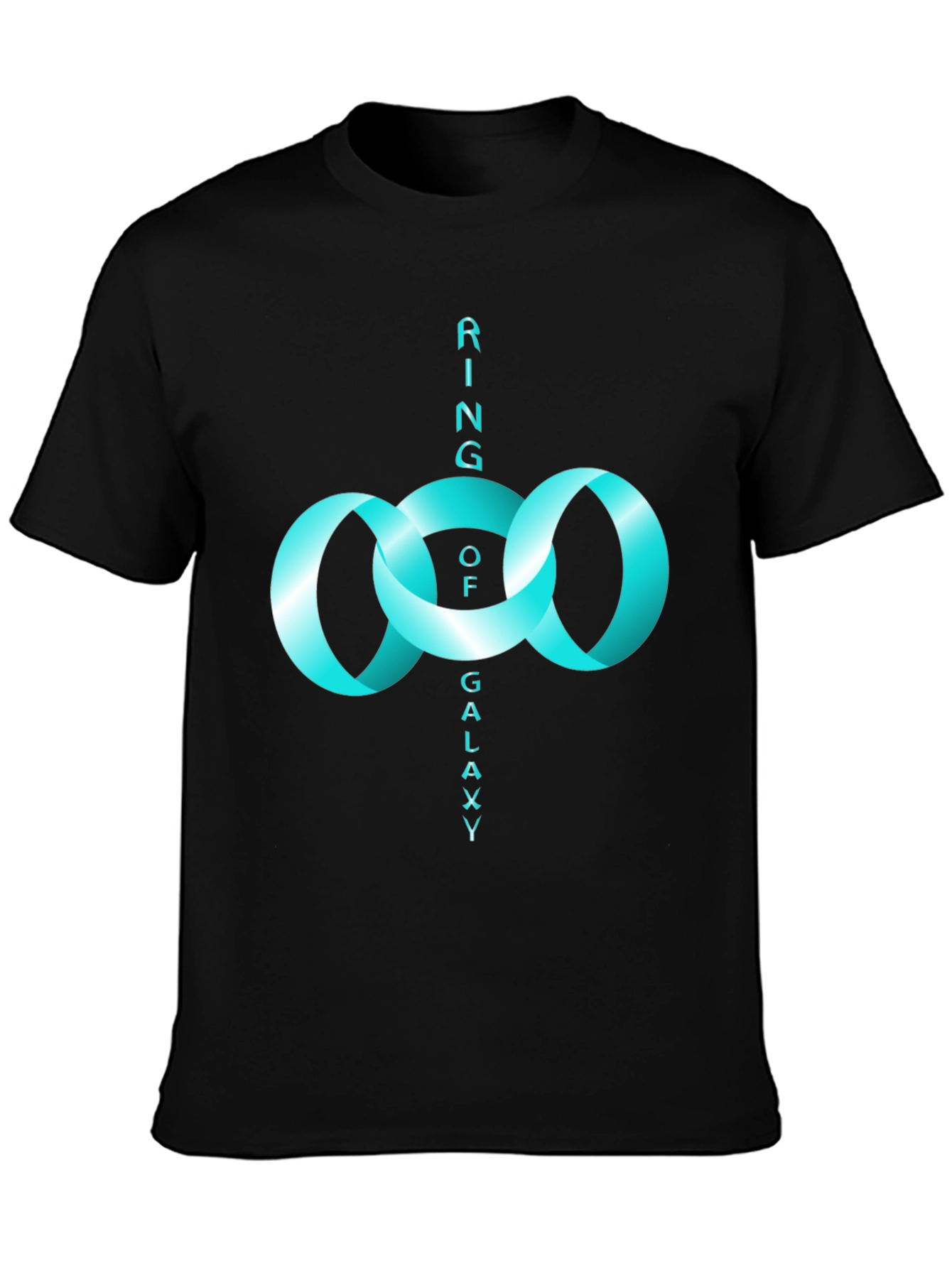 Ring of Galaxy Black T-Shirt - Modern Design