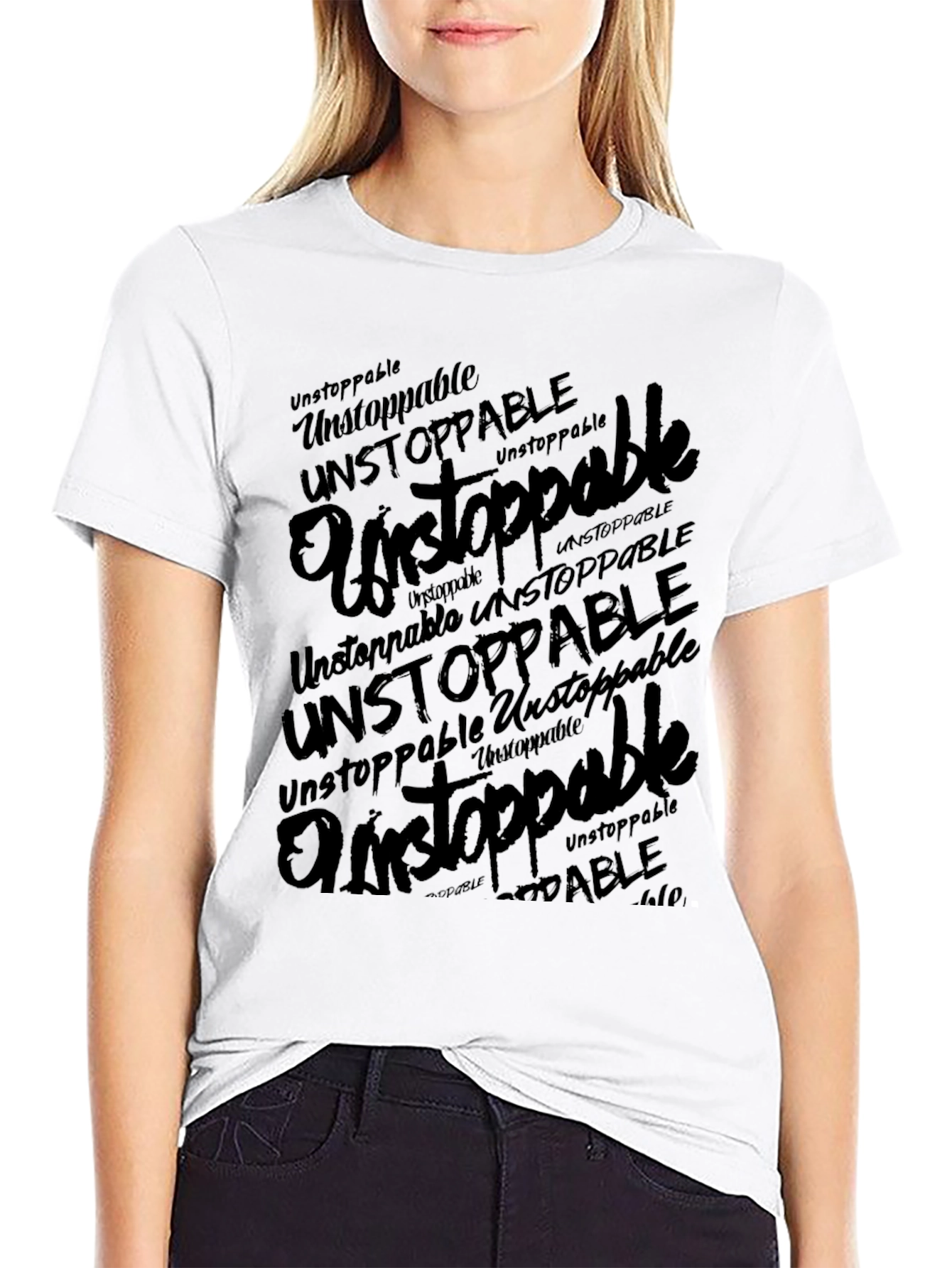 Unstoppable Black Graphic T-Shirt