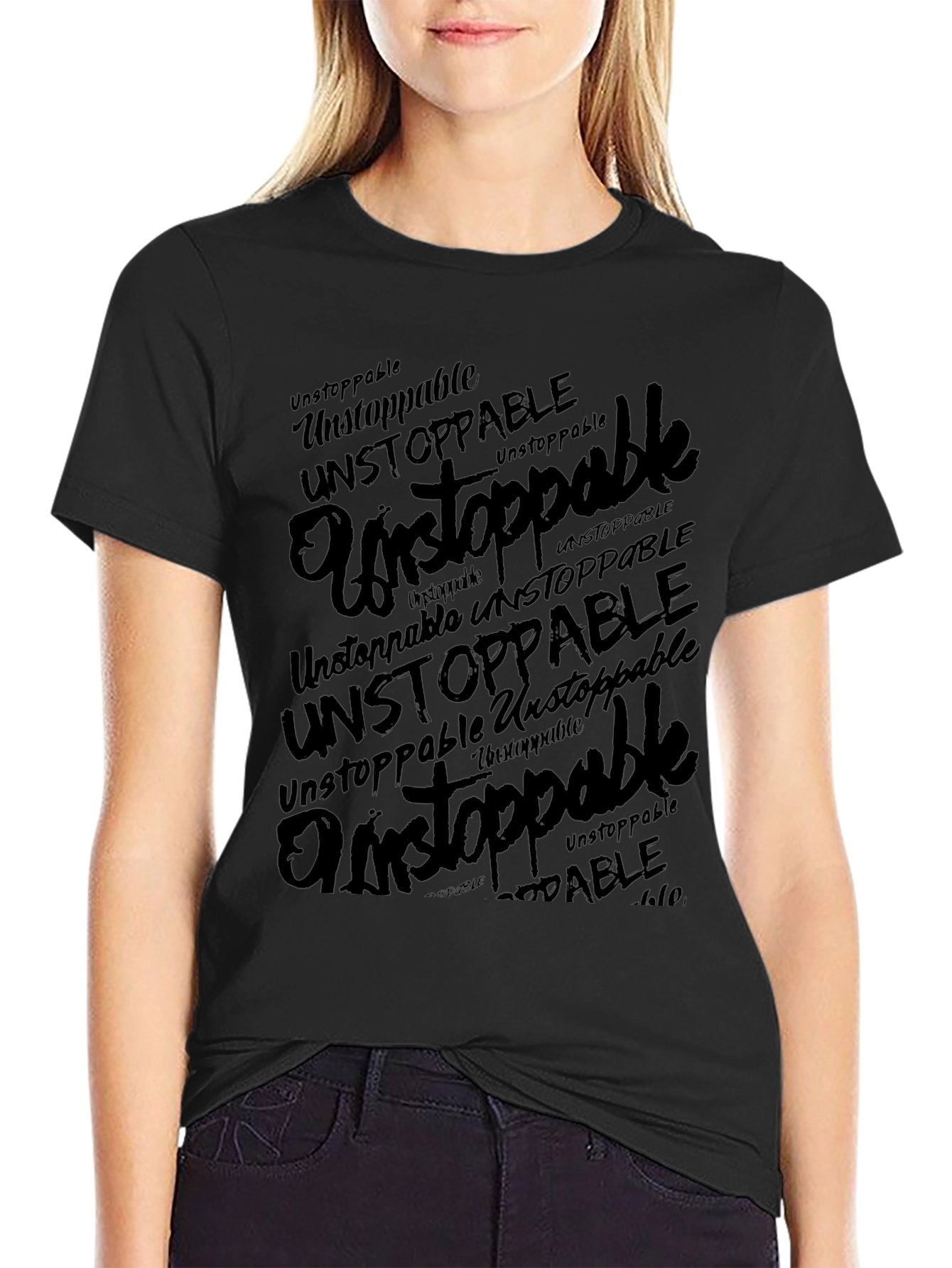 Unstoppable Black Graphic T-Shirt